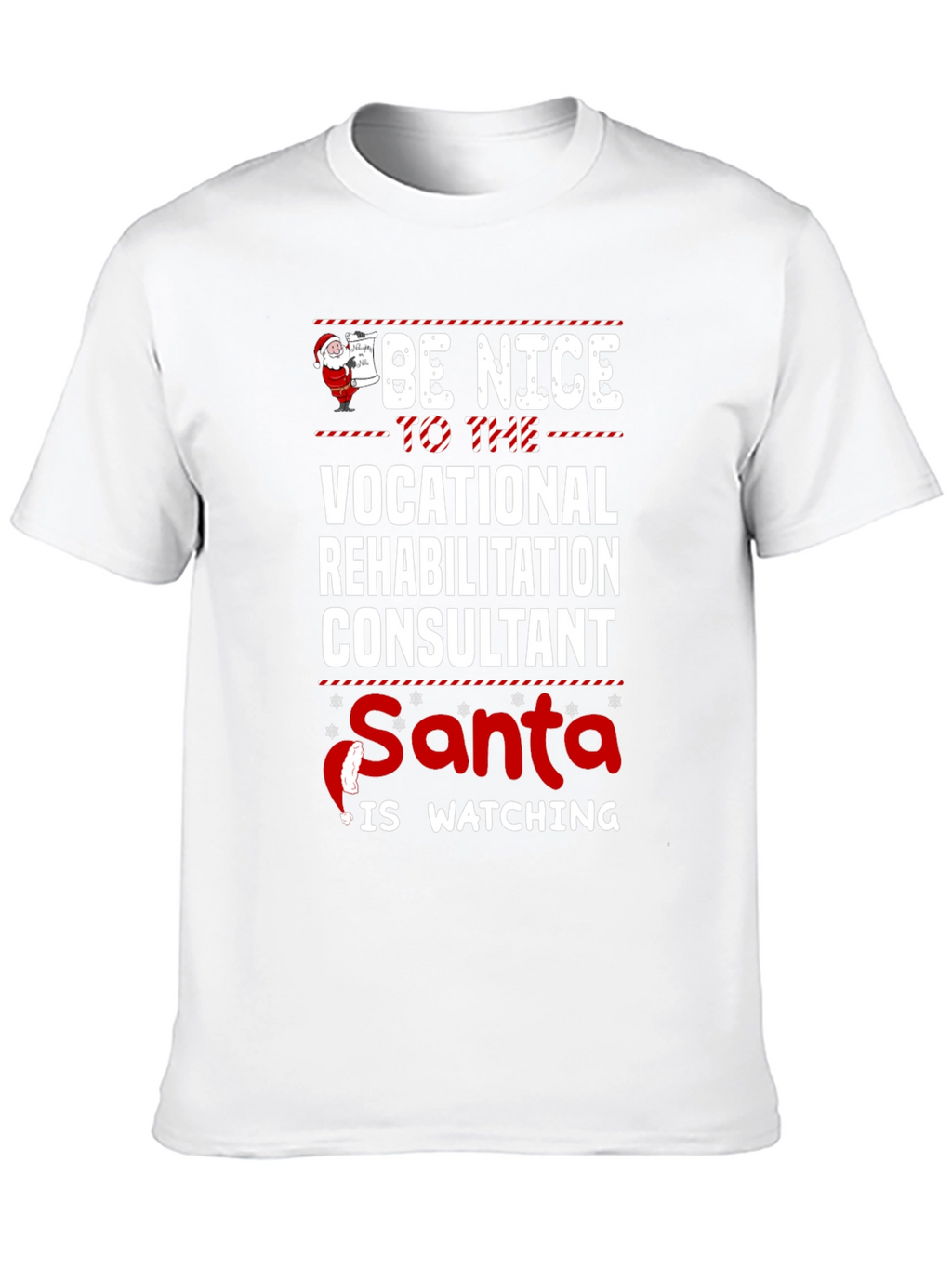 Vocational Rehab Consultant Santa Watching T-Shirt