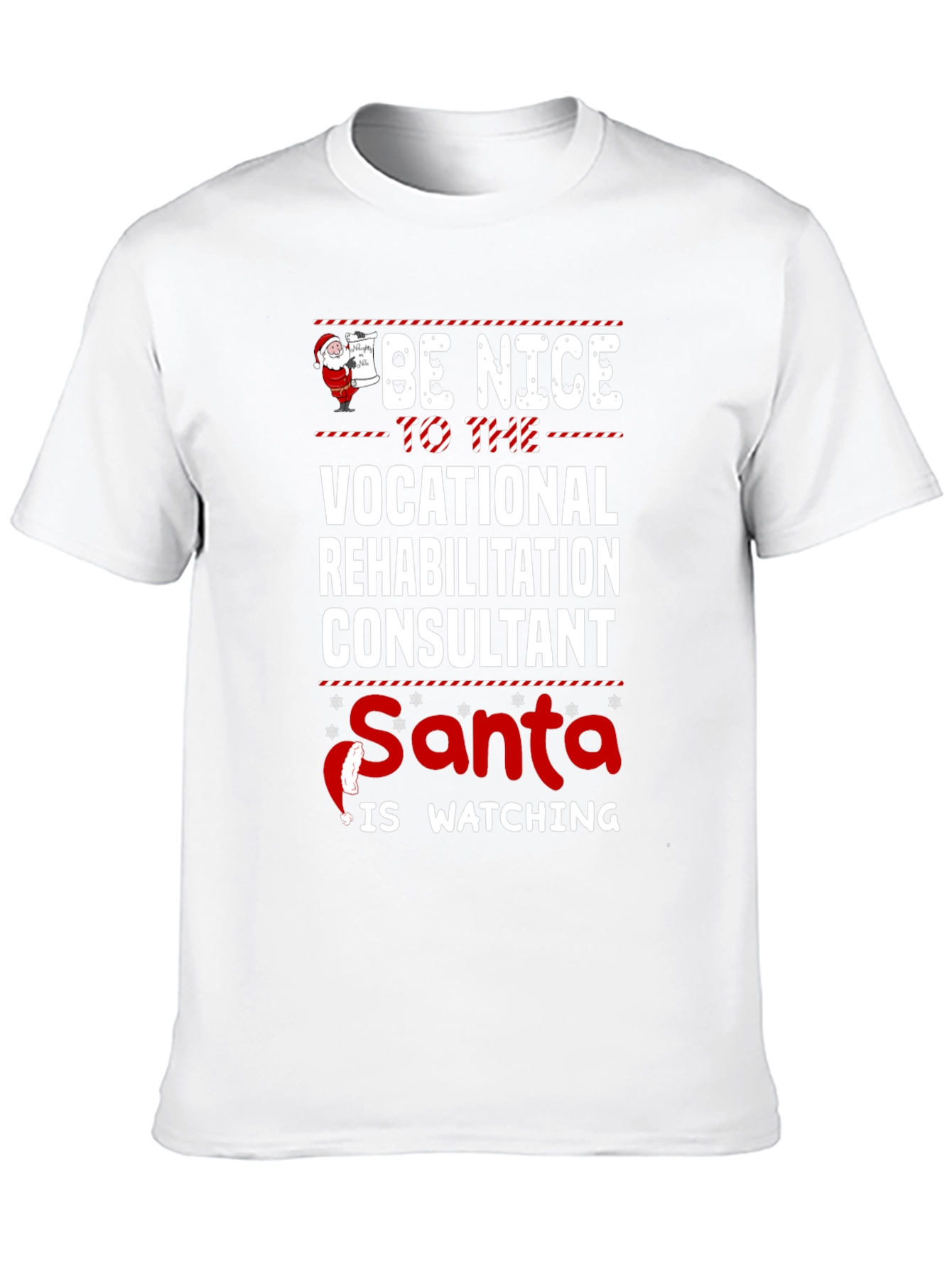 Vocational Rehab Consultant Santa Watching T-Shirt