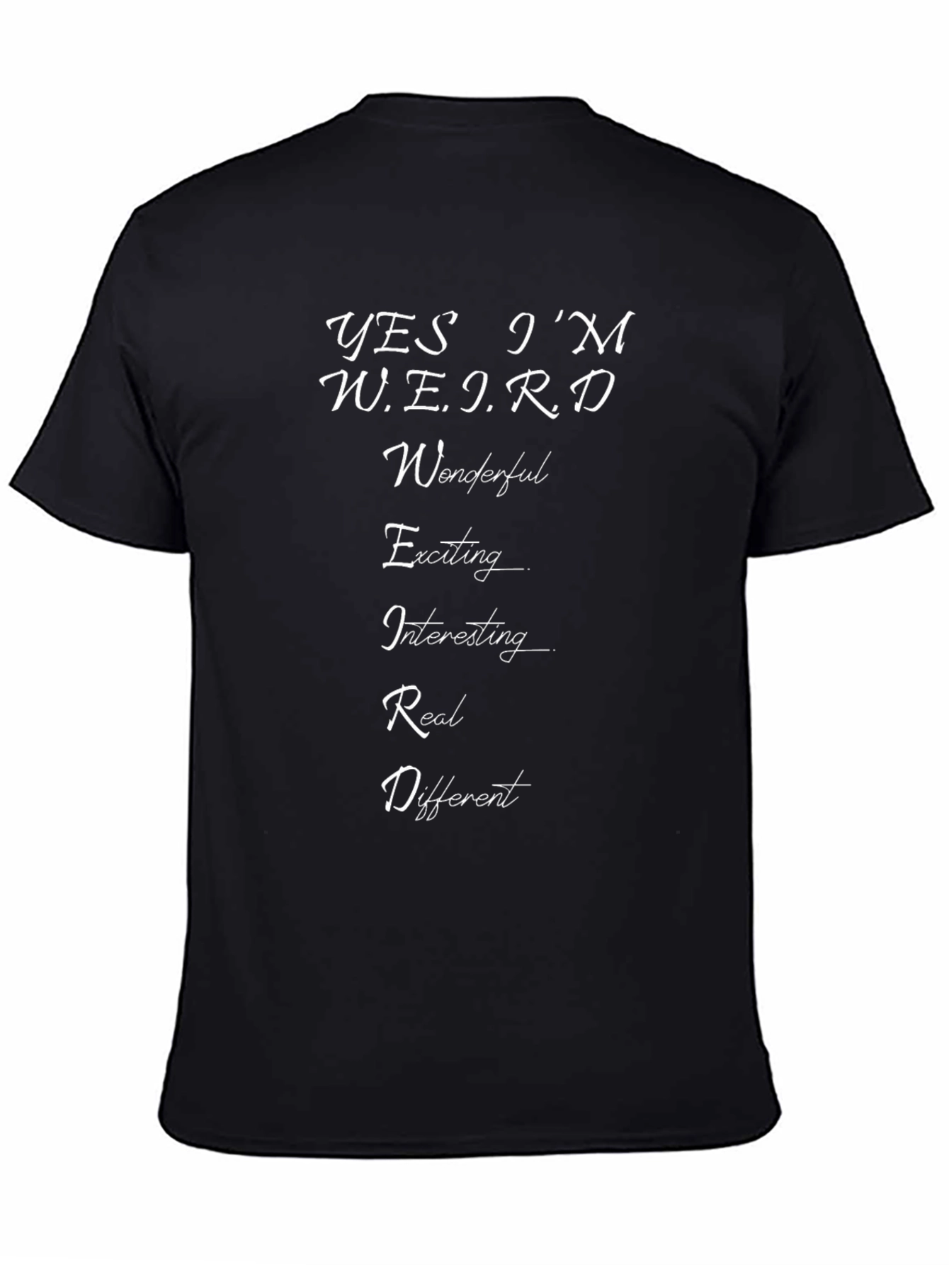 Yes Im Weird Black T-Shirt