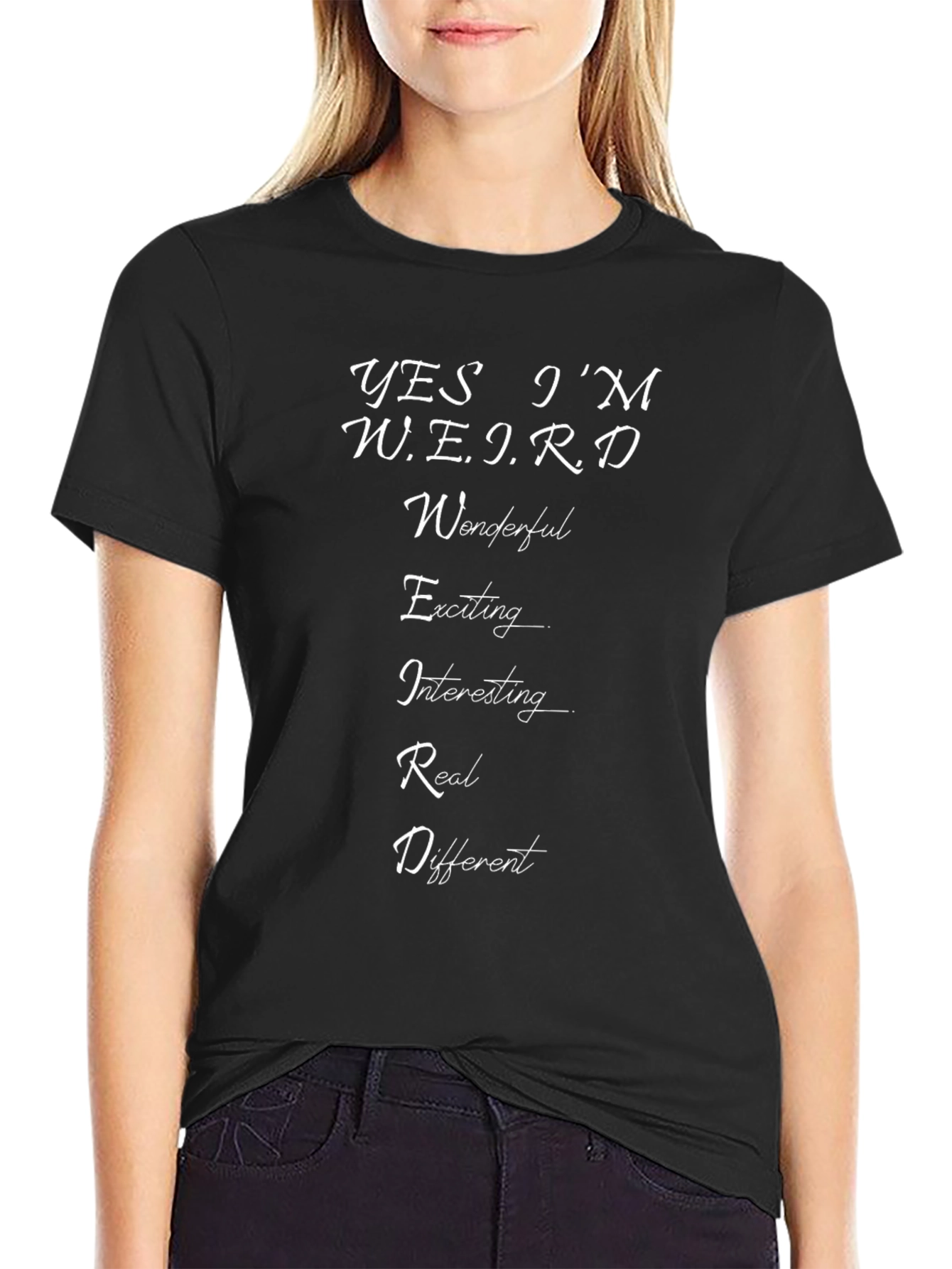 Yes Im Weird Black T-Shirt