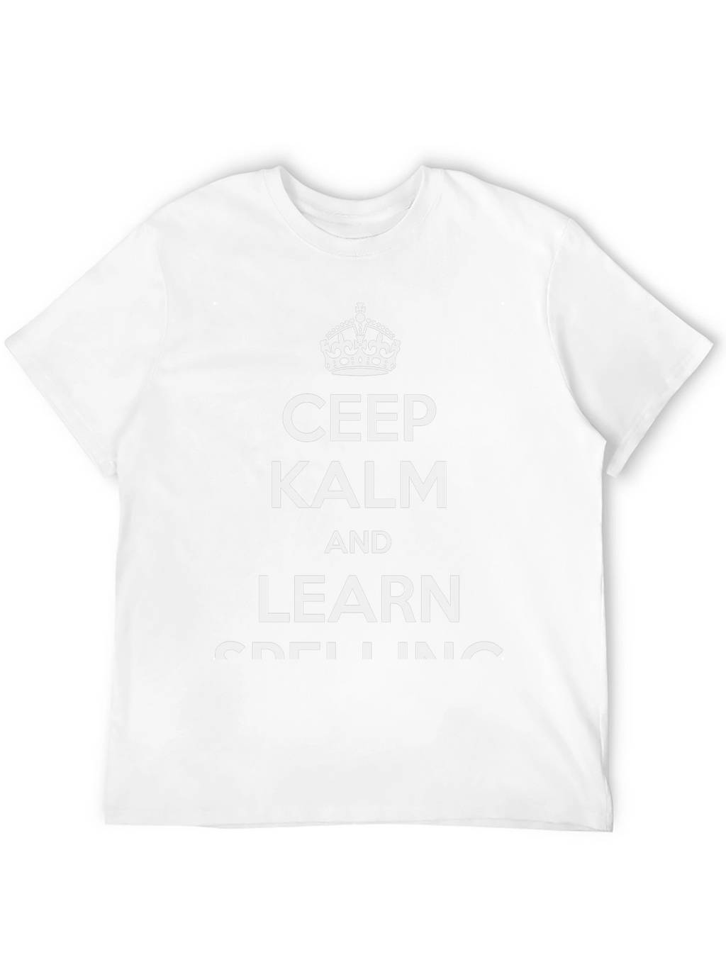 Keep Kalm Learn Spelling Black Graphic Tee