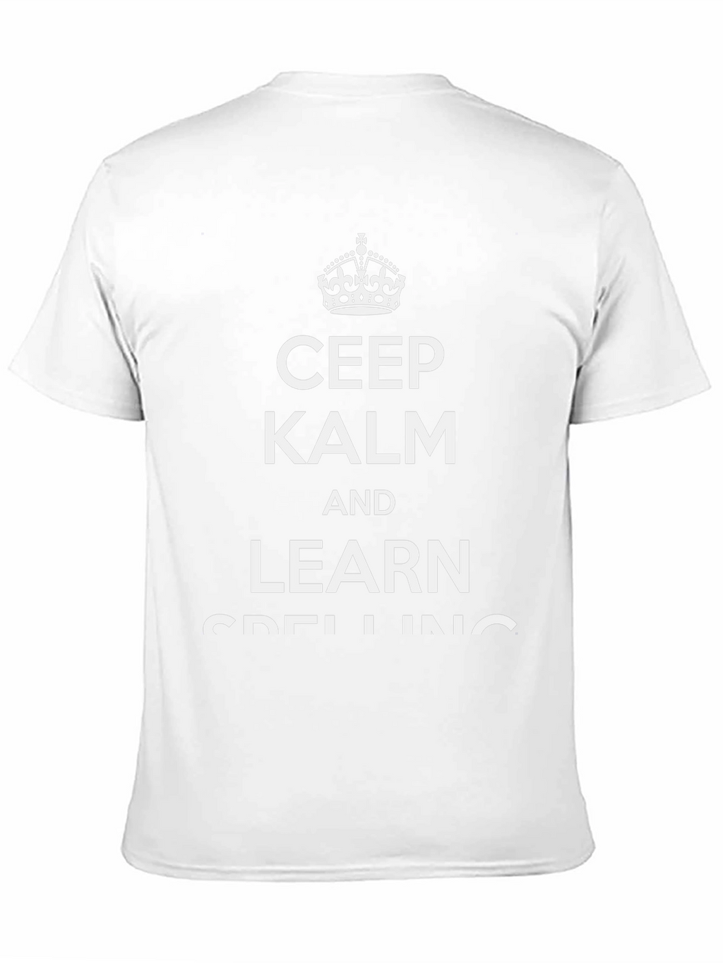Keep Kalm Learn Spelling Black Graphic Tee