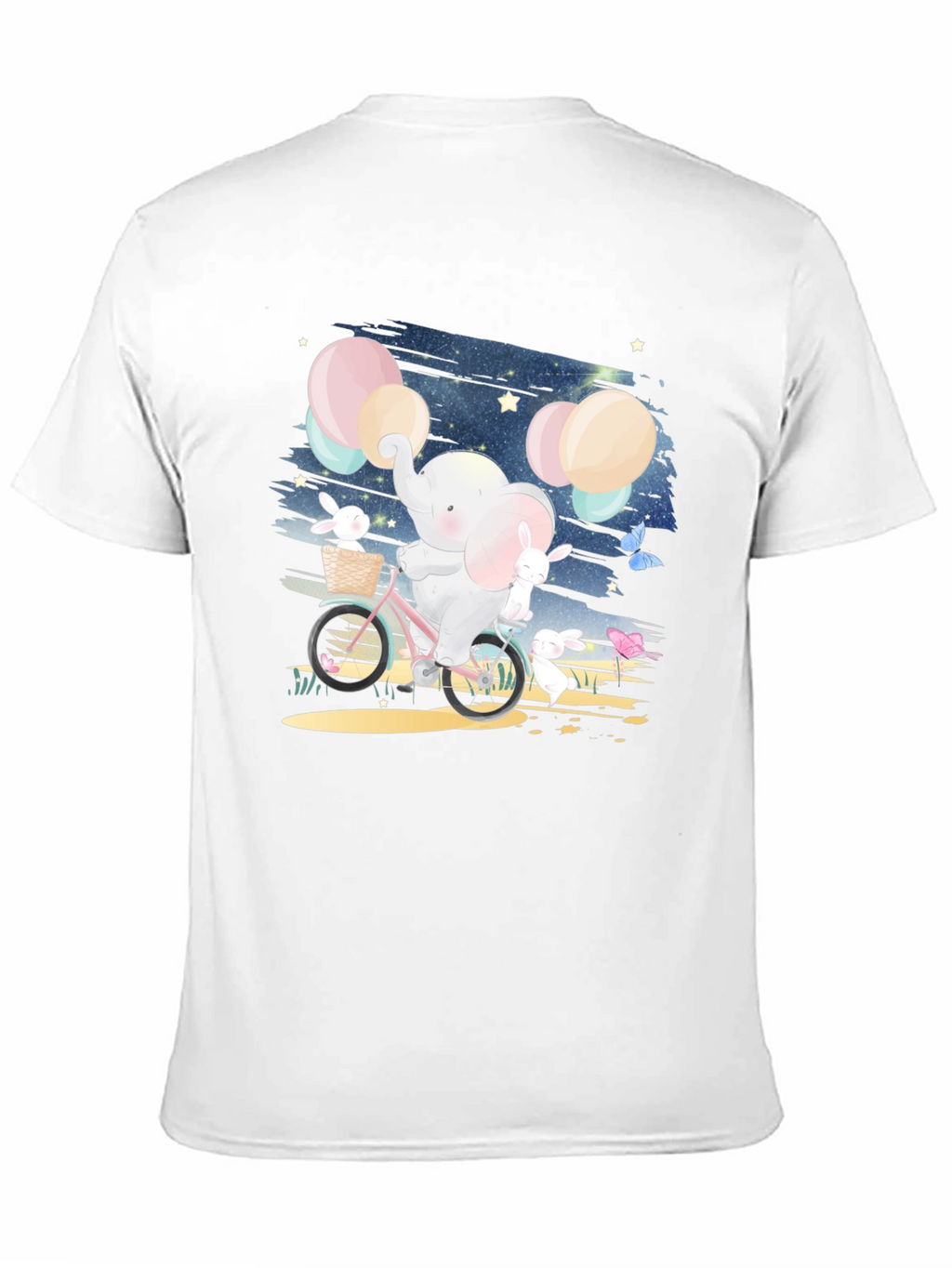 Elephant & Bunnies Bike Ride Graphic Tee