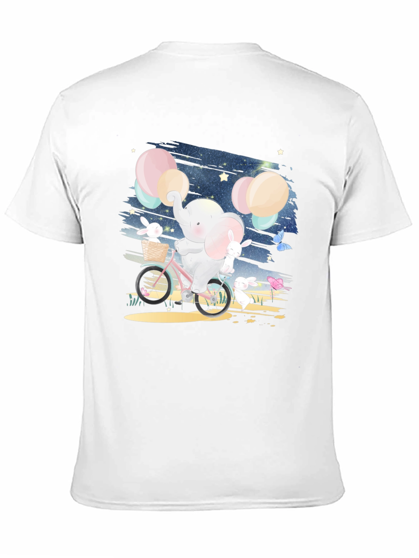 Elephant & Bunnies Bike Ride Graphic Tee