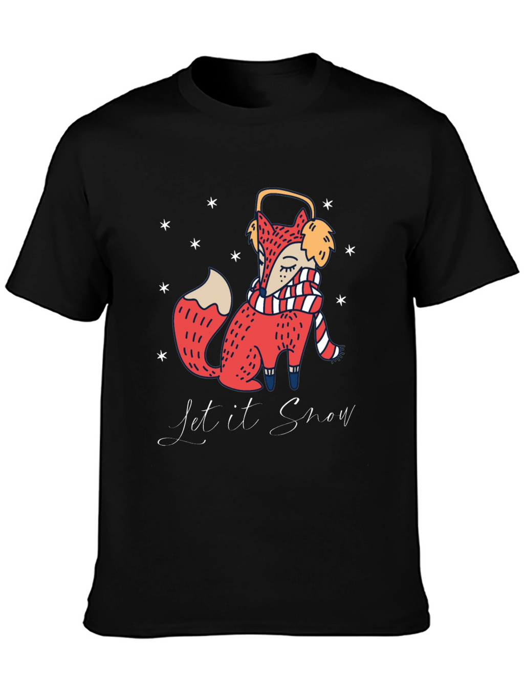 Festive Fox Let it Snow Graphic Tee