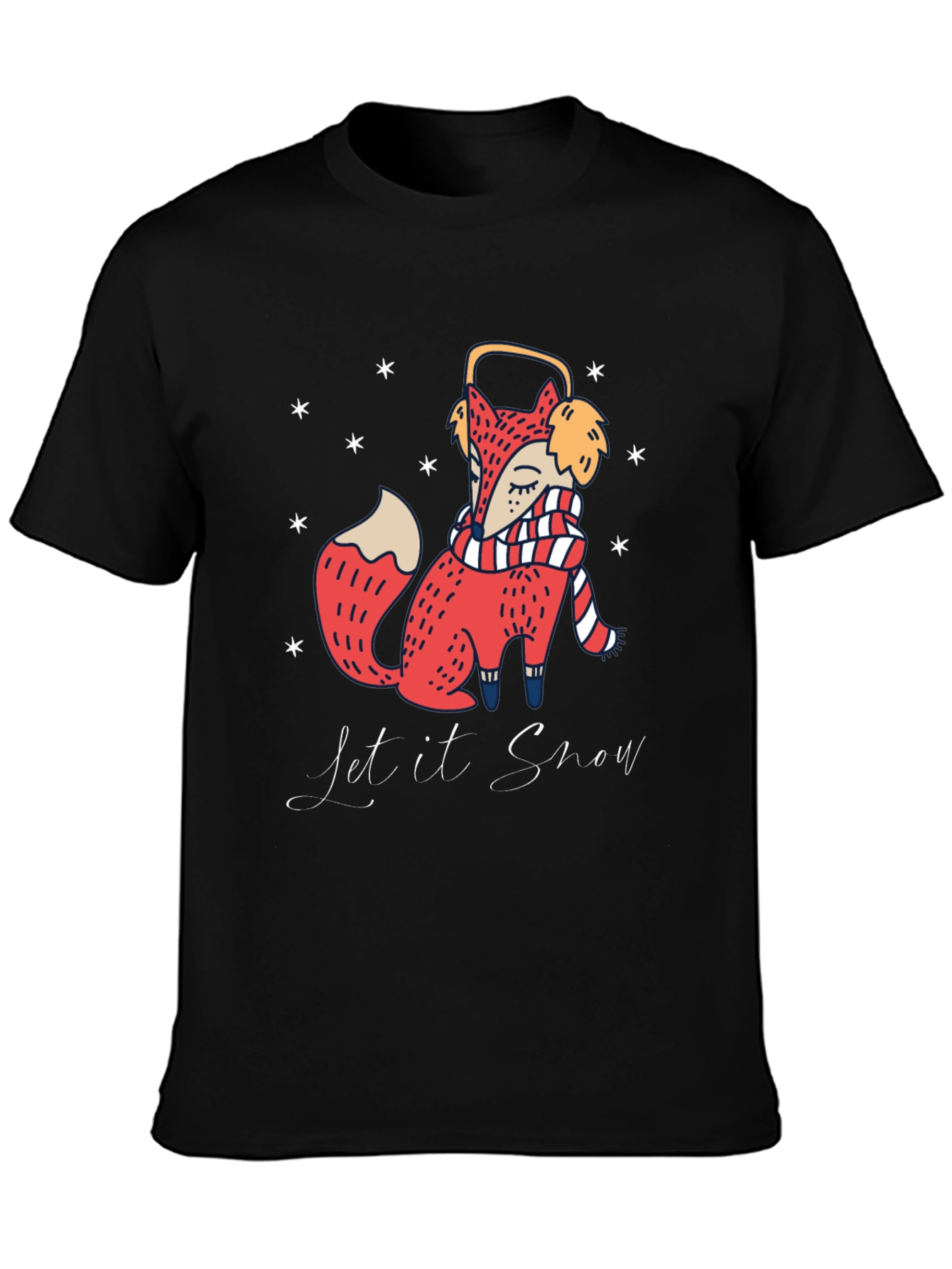 Festive Fox Let it Snow Graphic Tee