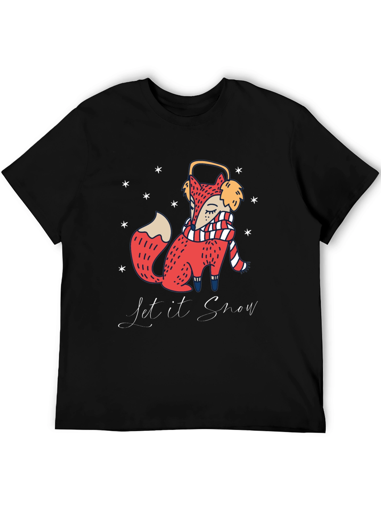 Festive Fox Let it Snow Graphic Tee
