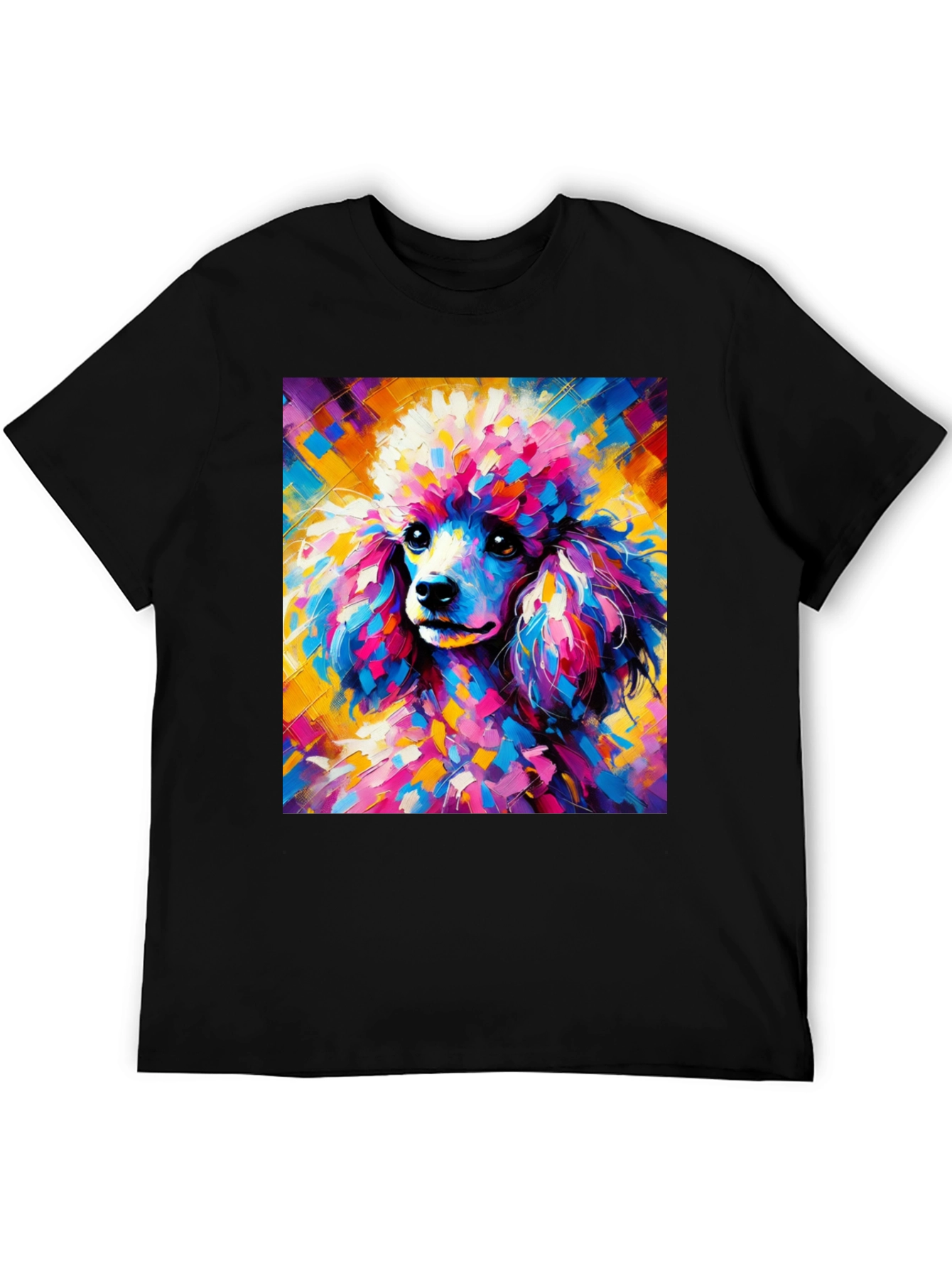 Colorful Poodle Art T-Shirt - Unique Graphic Tee