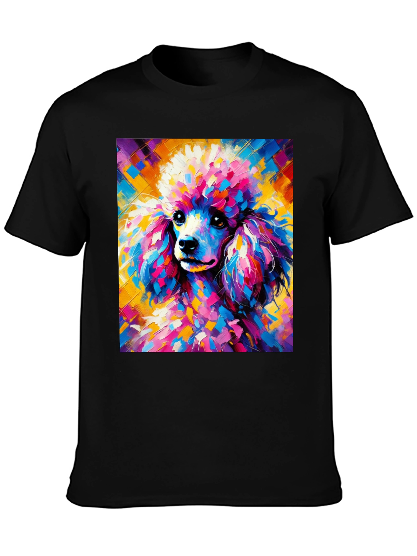 Colorful Poodle Art T-Shirt - Unique Graphic Tee