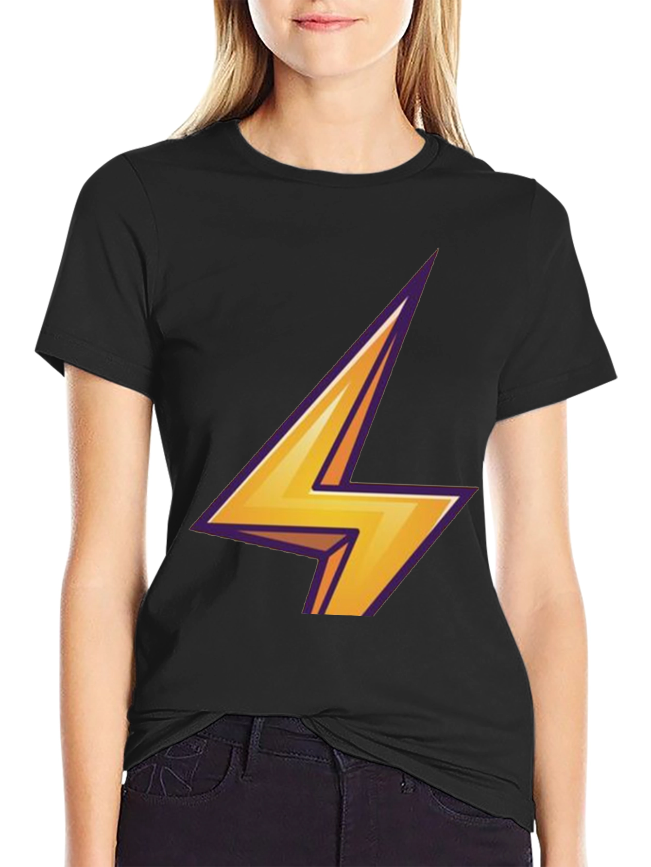 Lightning Bolt Graphic Tee - Black T-Shirt