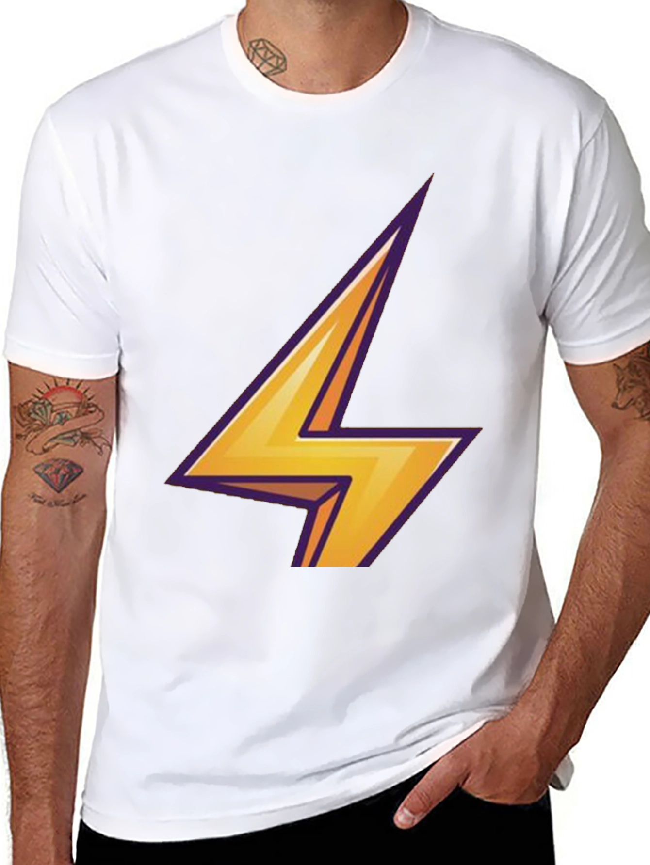 Lightning Bolt Graphic Tee - Black T-Shirt