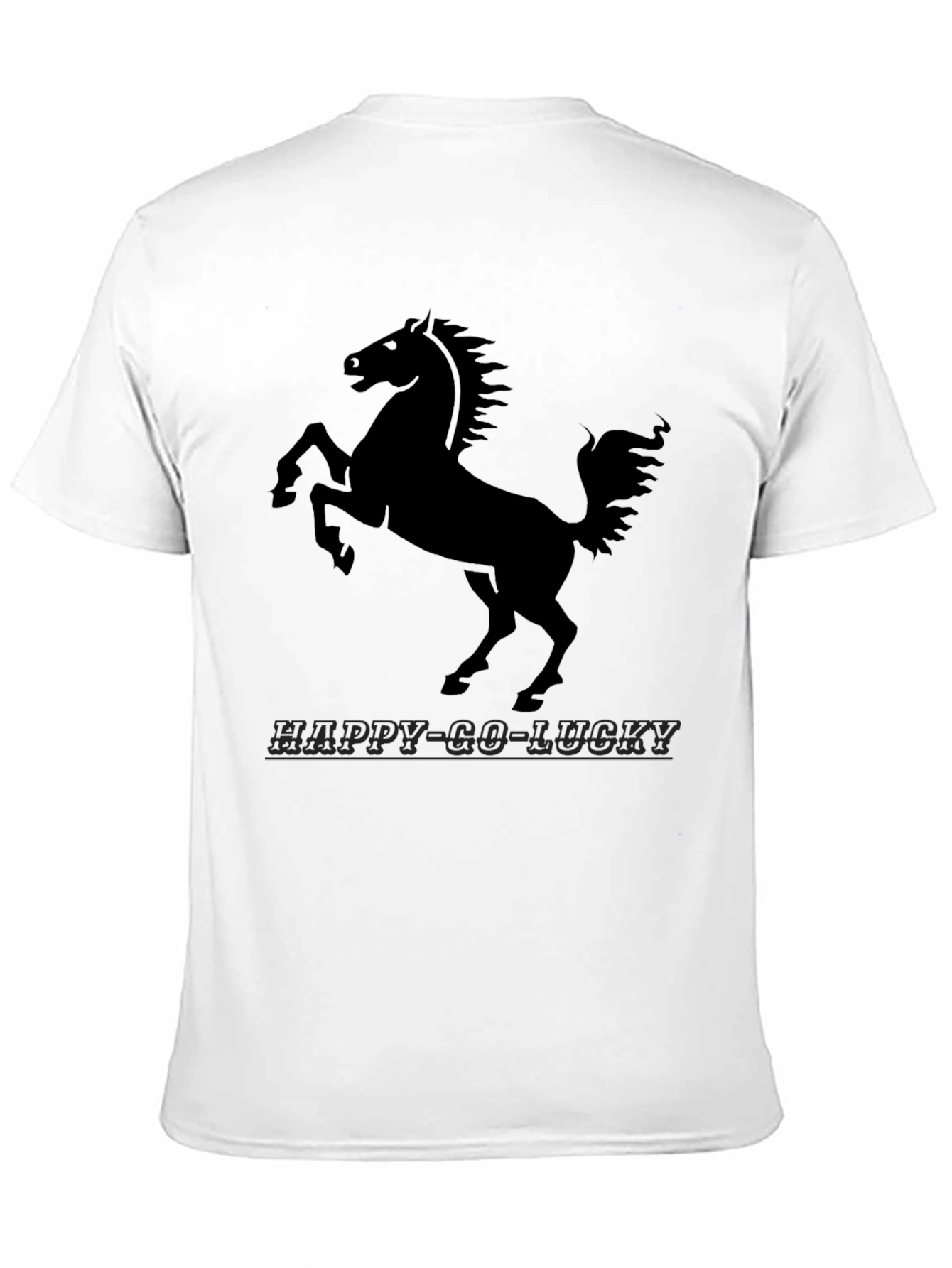 Black Horse Graphic Tee - Happy-Go-Lucky Style