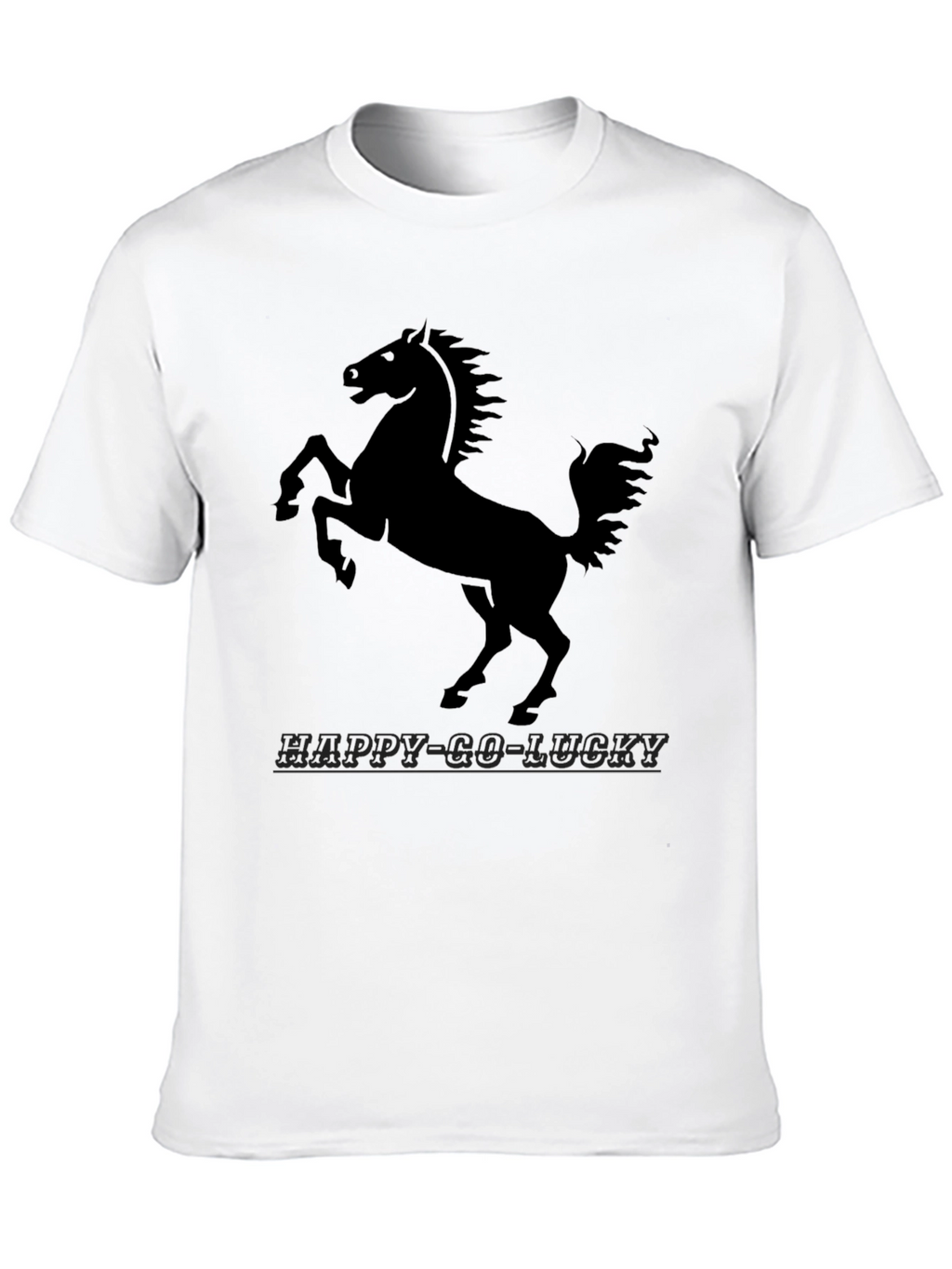 Black Horse Graphic Tee - Happy-Go-Lucky Style