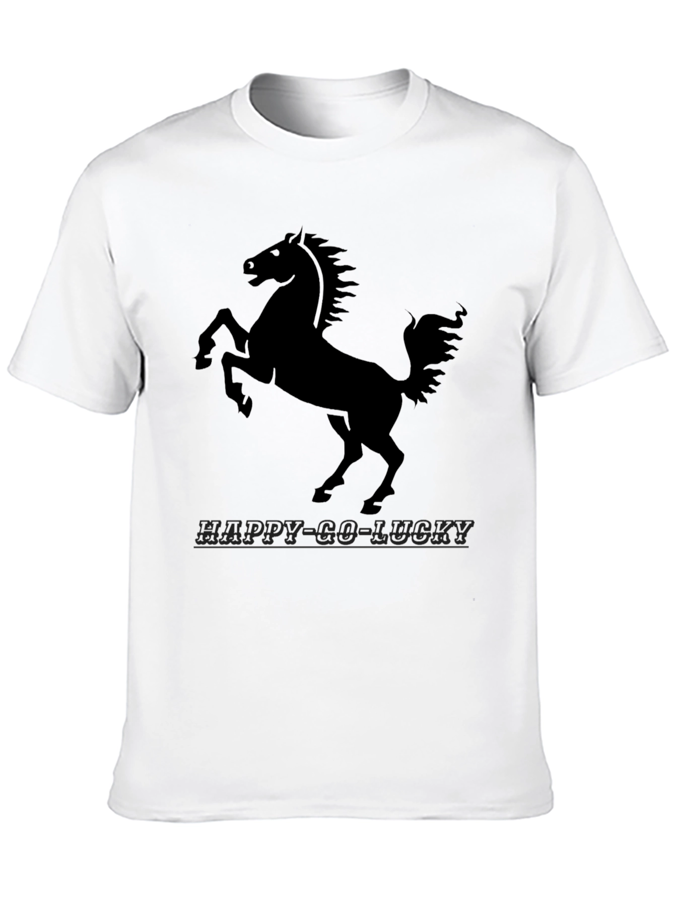 Black Horse Graphic Tee - Happy-Go-Lucky Style