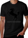 Black Horse Graphic Tee - Happy-Go-Lucky Style