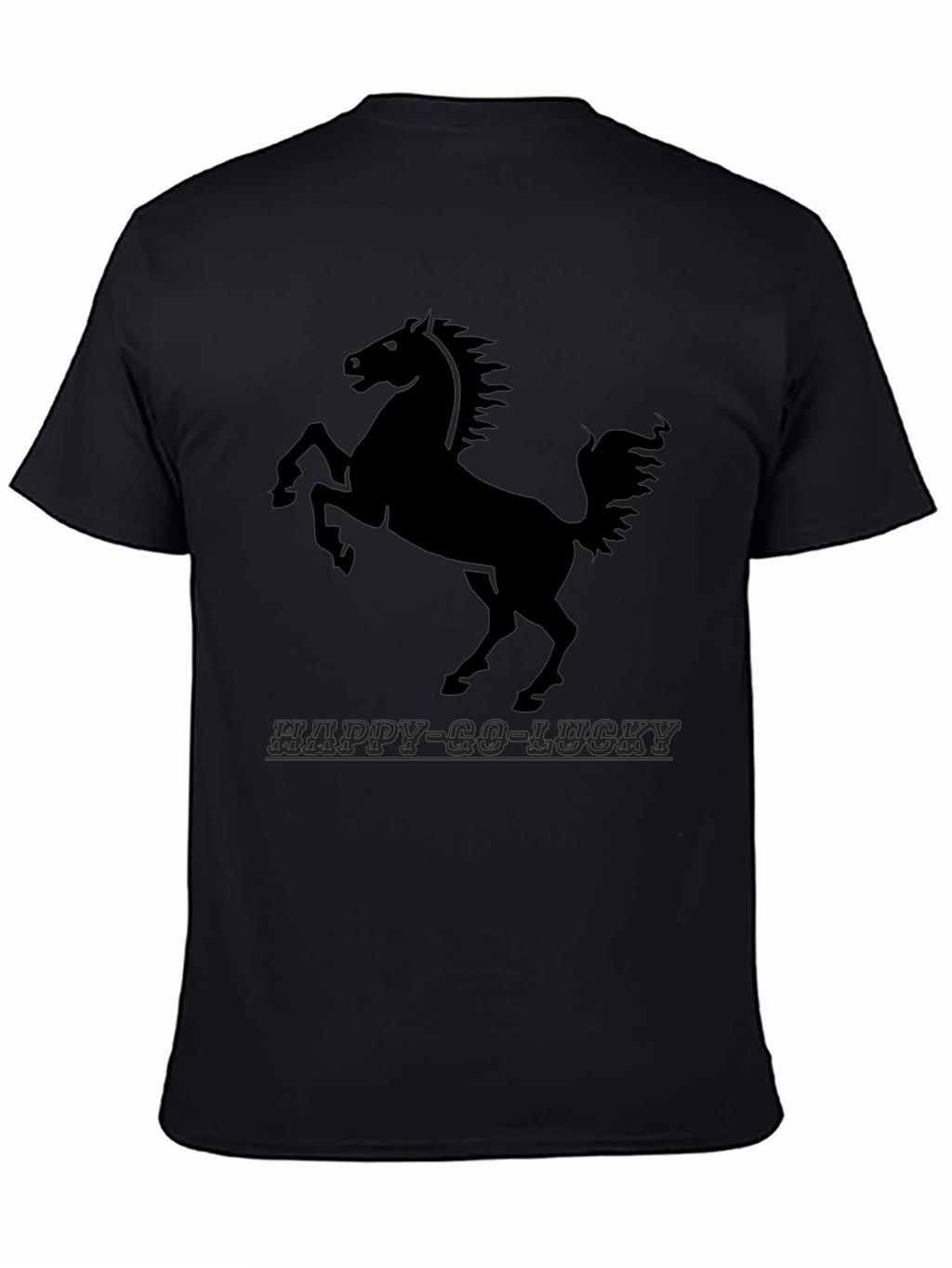 Black Horse Graphic Tee - Happy-Go-Lucky Style