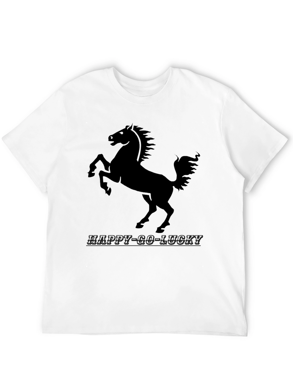 Black Horse Graphic Tee - Happy-Go-Lucky Style