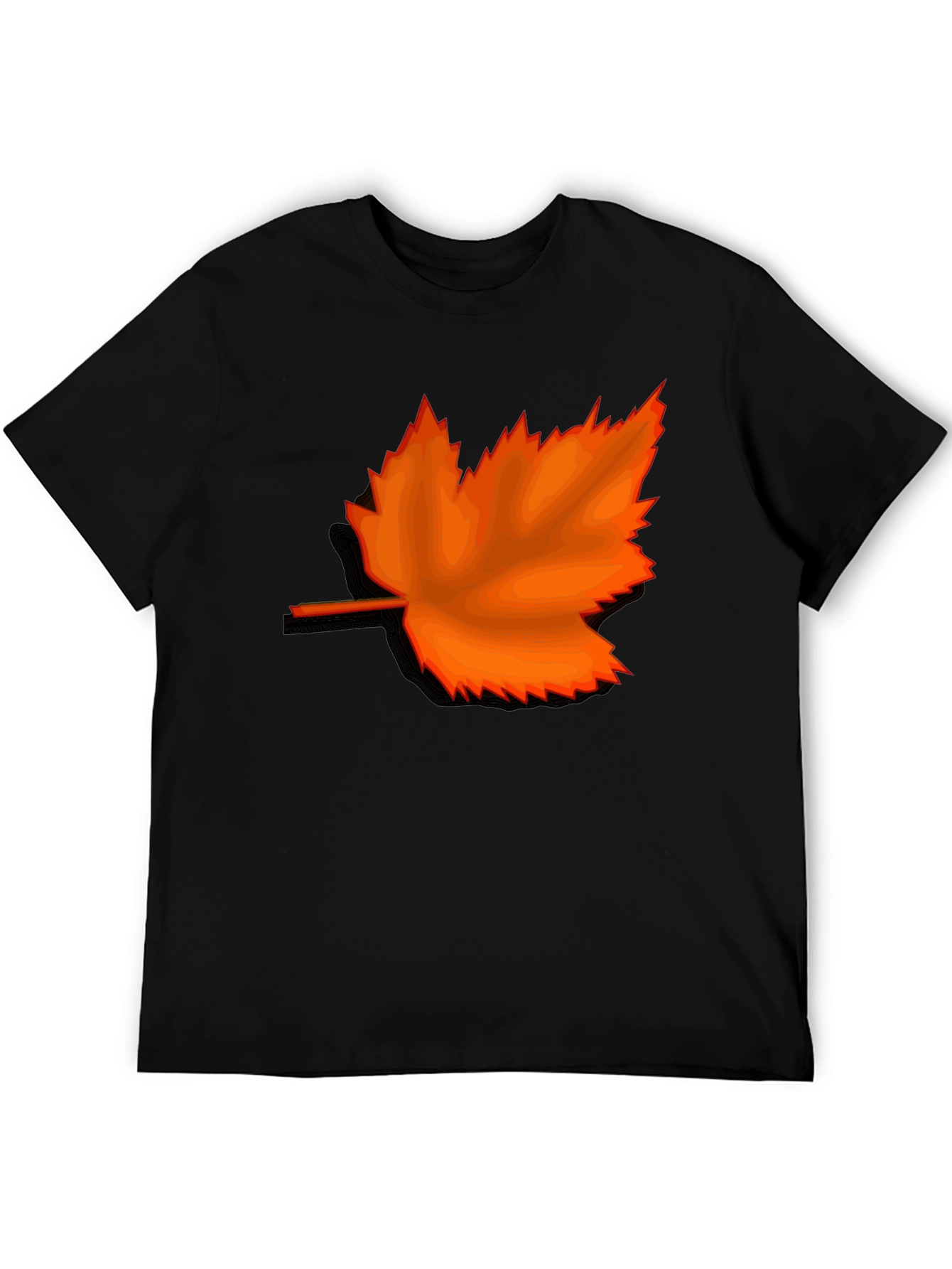 Autumn Maple Leaf Graphic Tee - Stylish Casual Wear