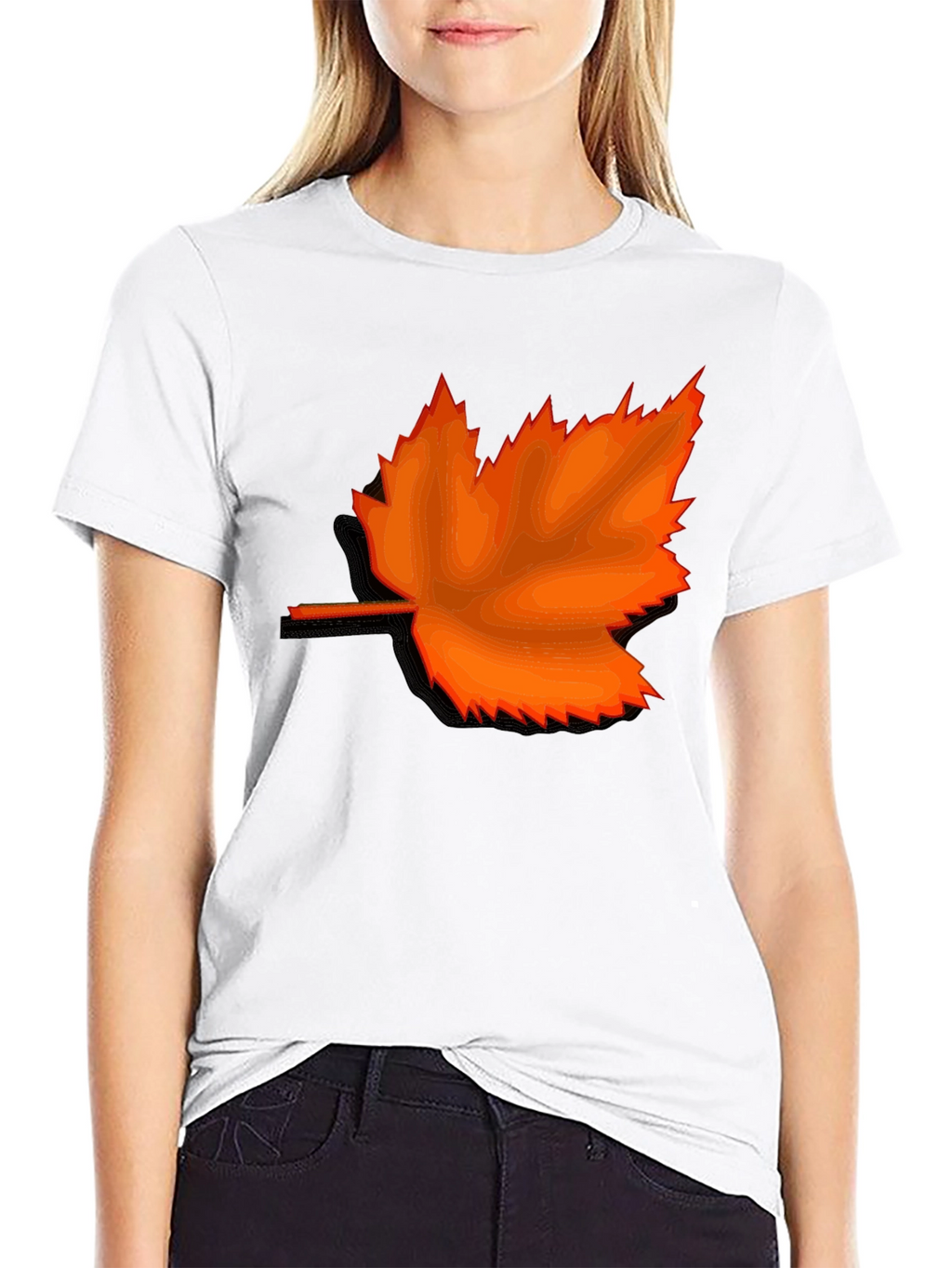 Autumn Maple Leaf Graphic Tee - Stylish Casual Wear