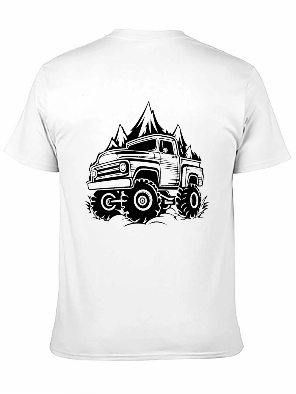 Off-Road Truck & Mountain Graphic Tee - Black