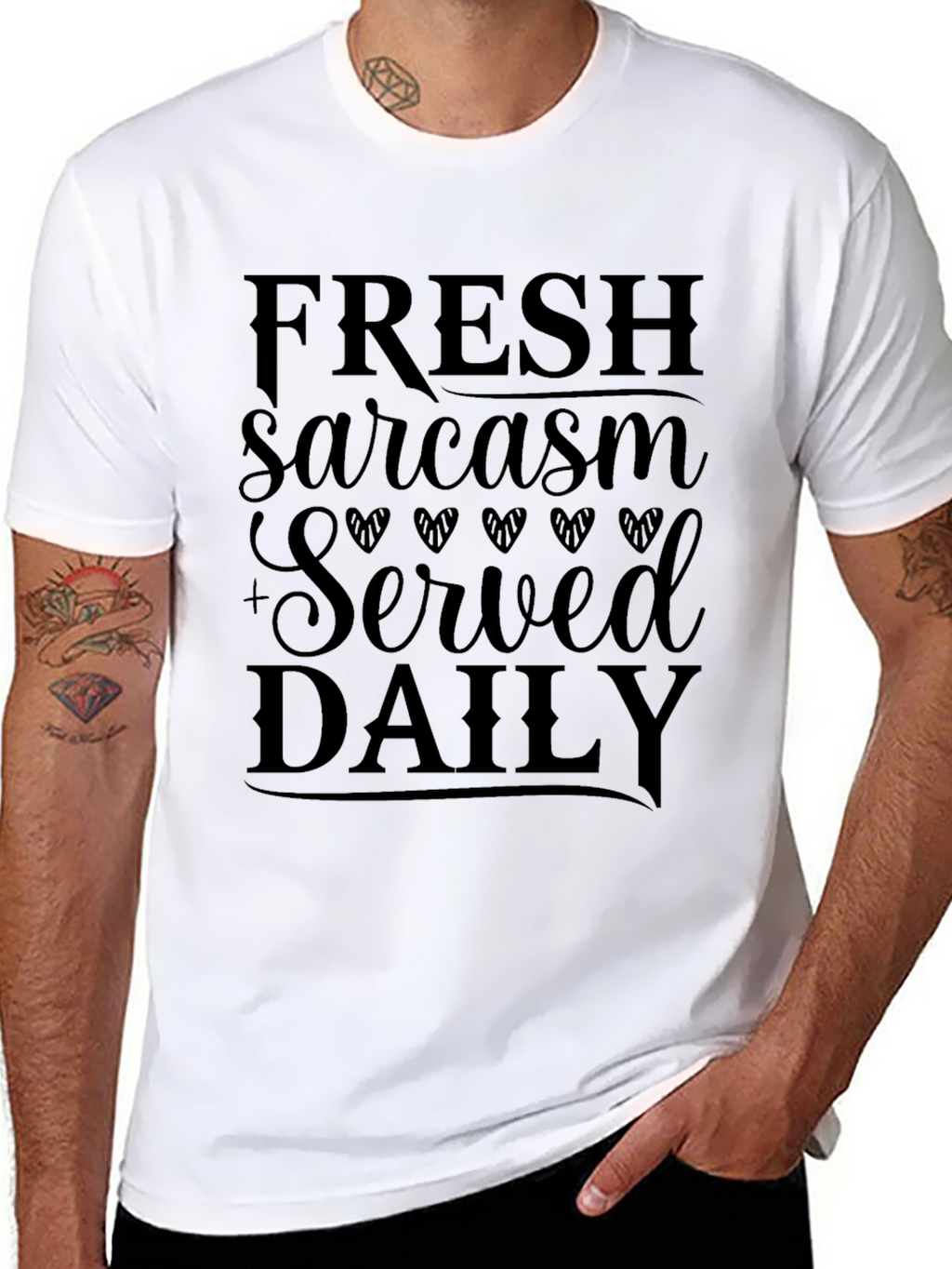 Fresh Sarcasm Served Daily Graphic T-Shirt