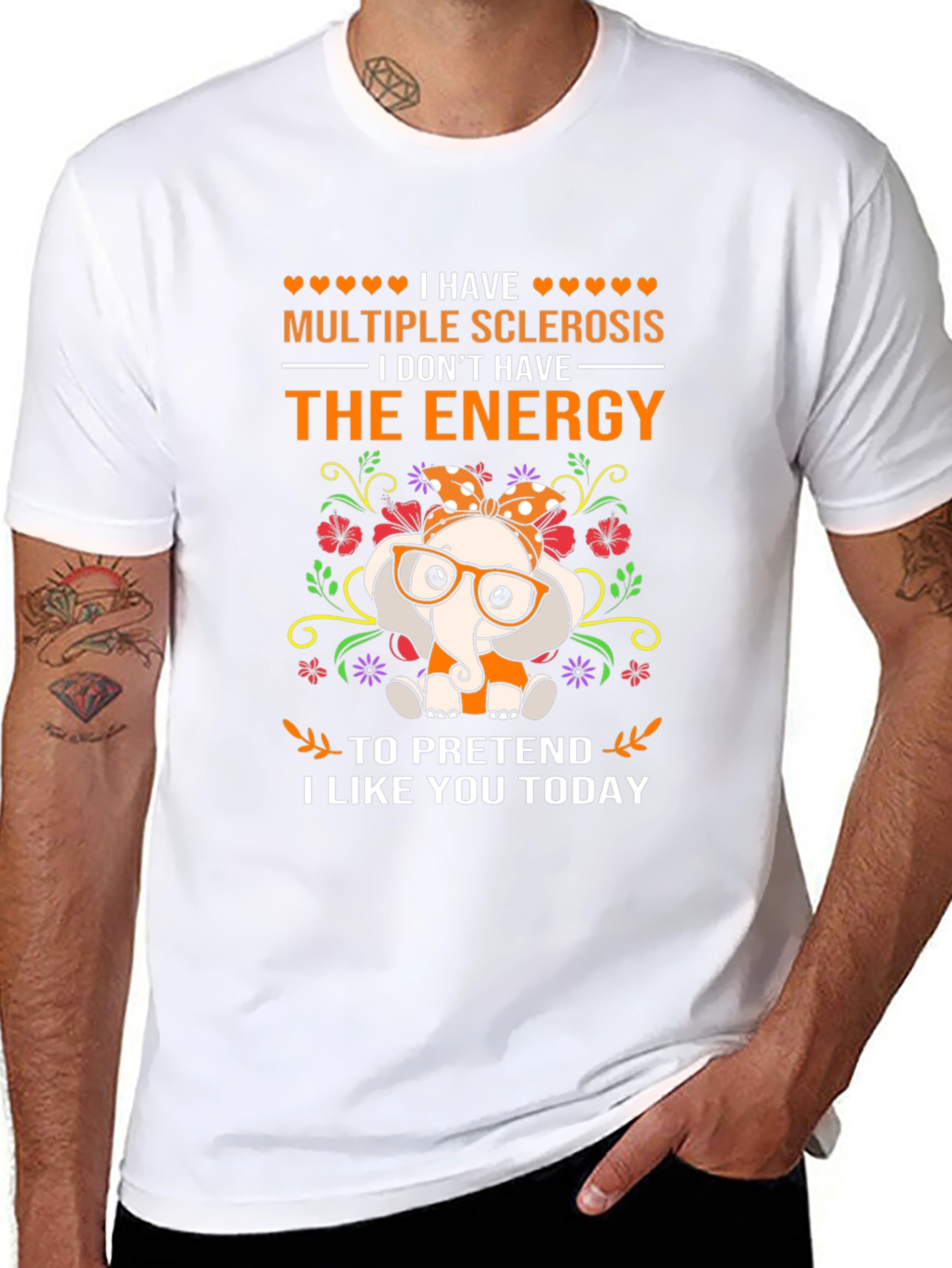 Multiple Sclerosis Awareness Elephant T-Shirt