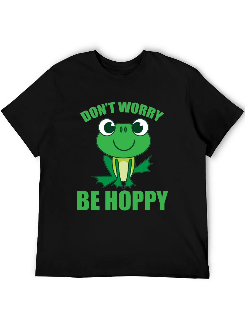 Dont Worry Be Hoppy Frog Graphic Tee