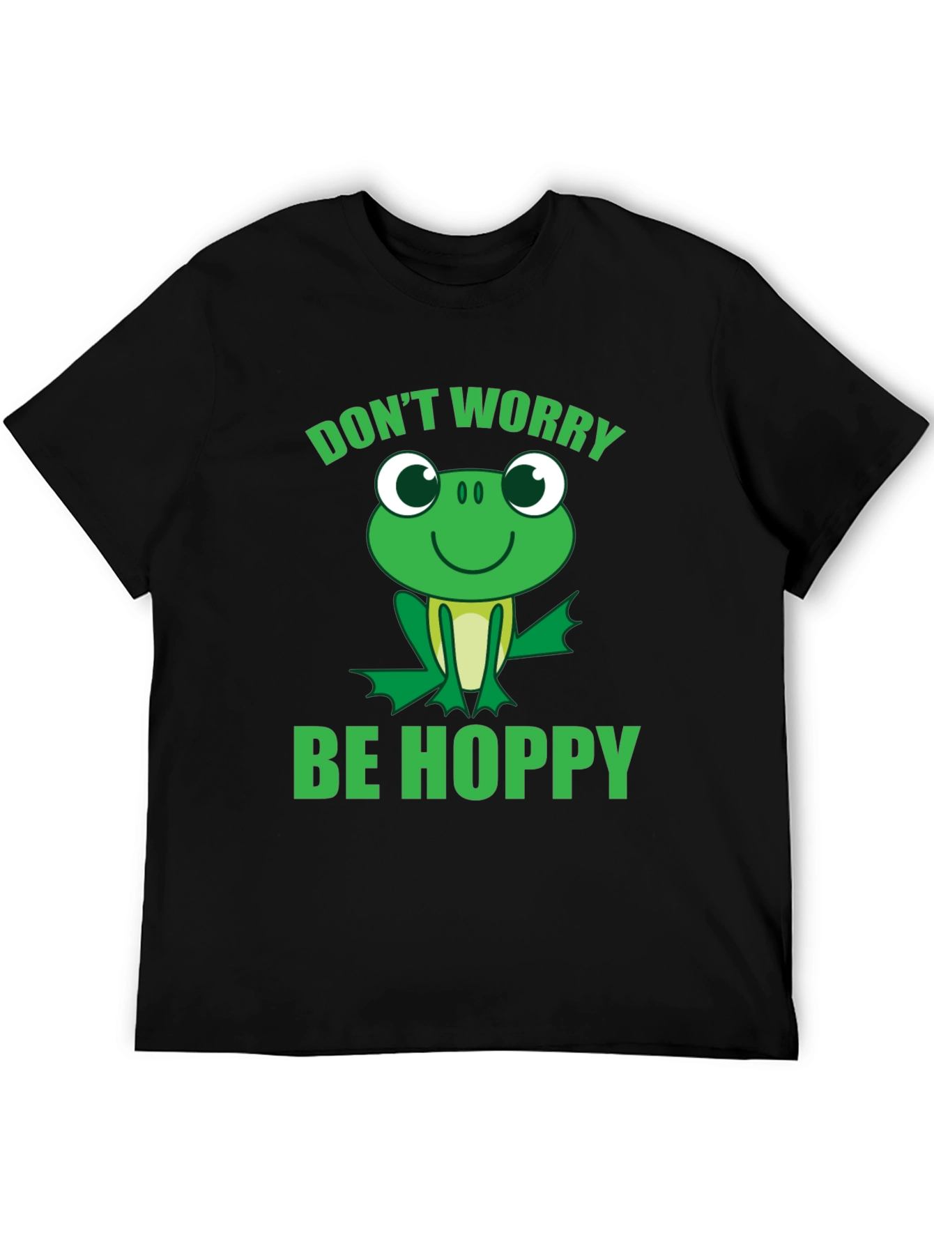 Dont Worry Be Hoppy Frog Graphic Tee