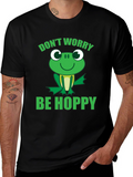 Dont Worry Be Hoppy Frog Graphic Tee