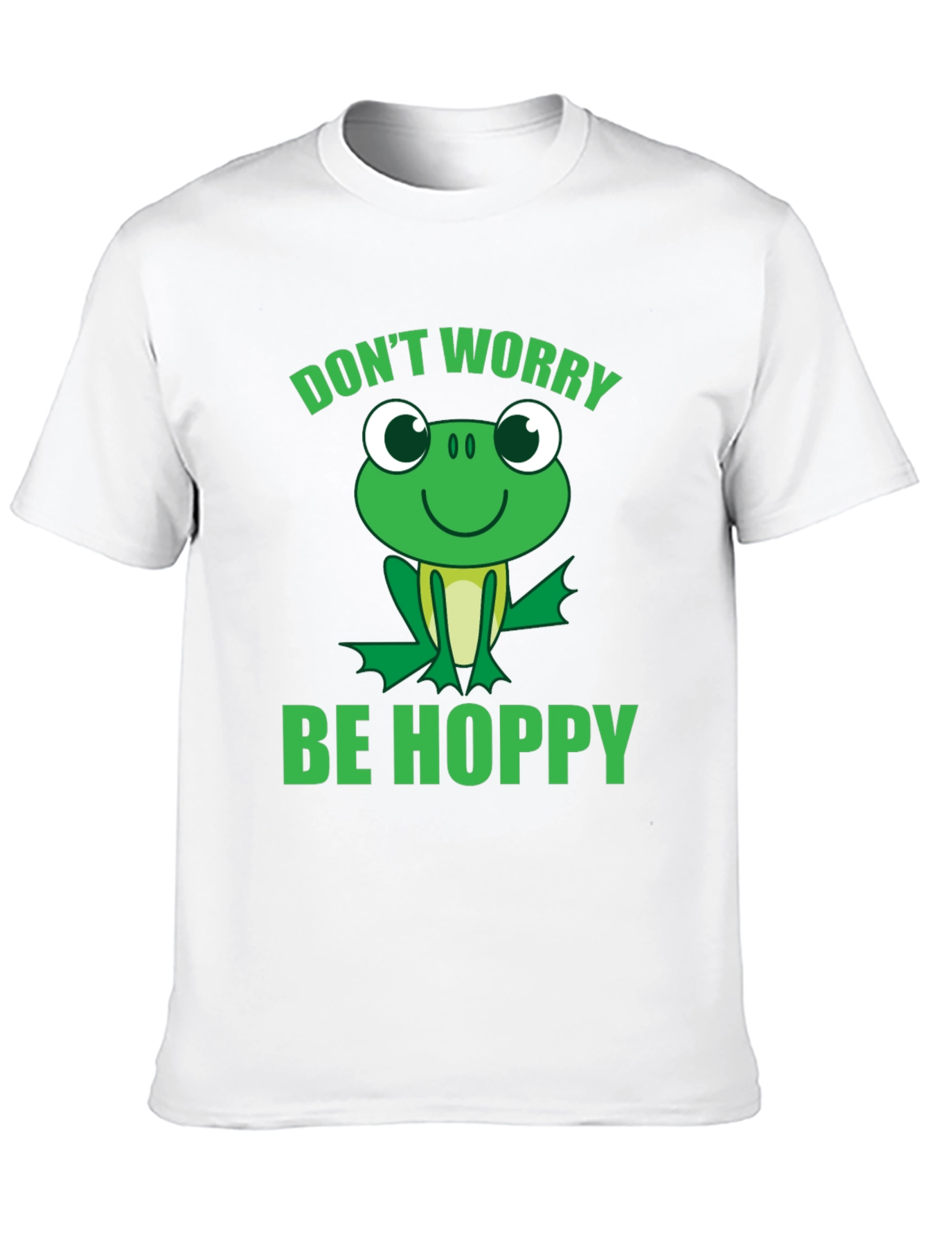 Dont Worry Be Hoppy Frog Graphic Tee