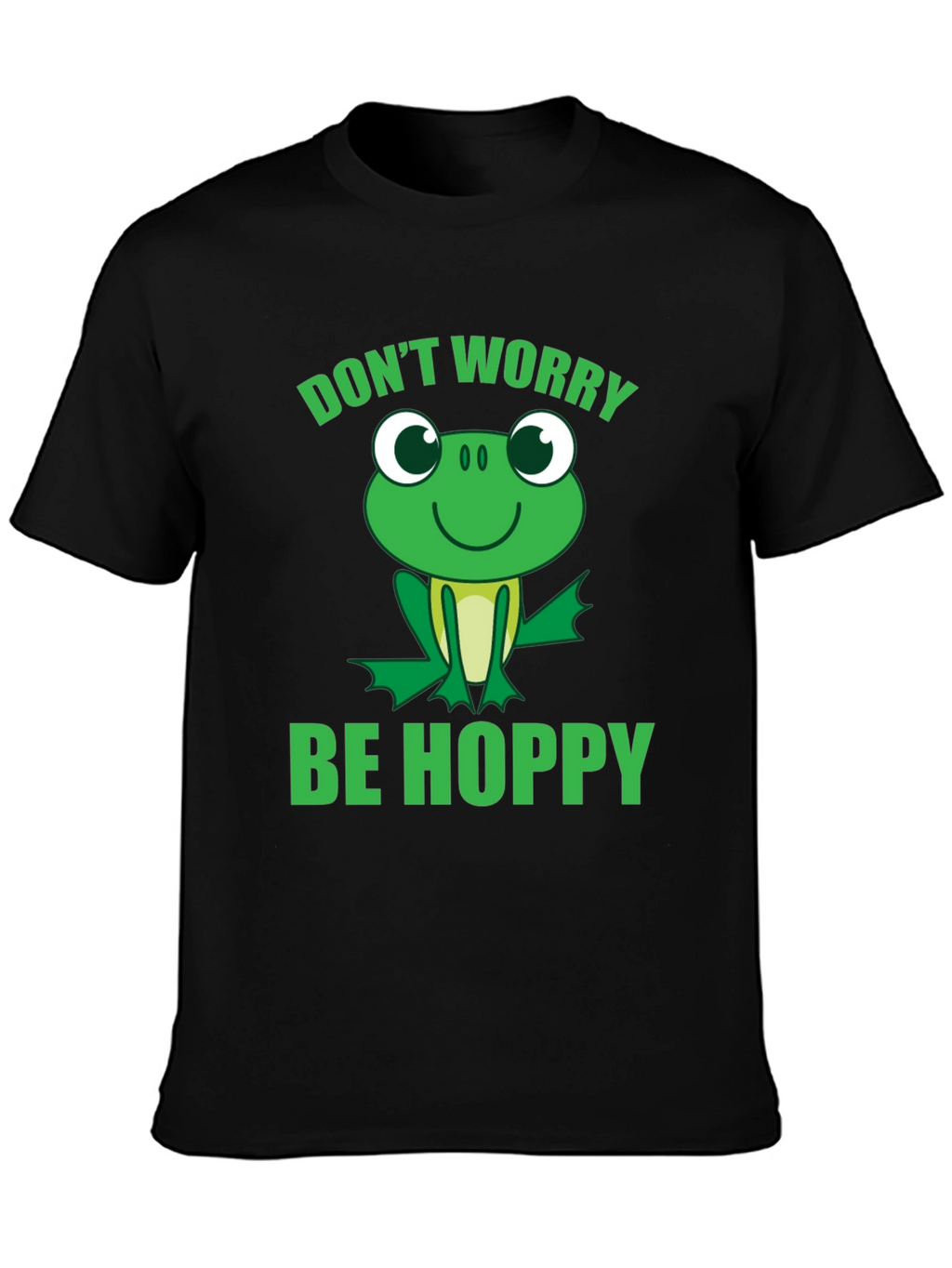 Dont Worry Be Hoppy Frog Graphic Tee