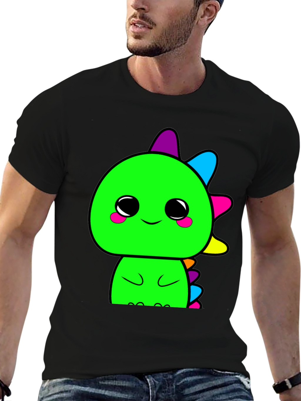 Cute Kawaii Dinosaur Graphic T-Shirt