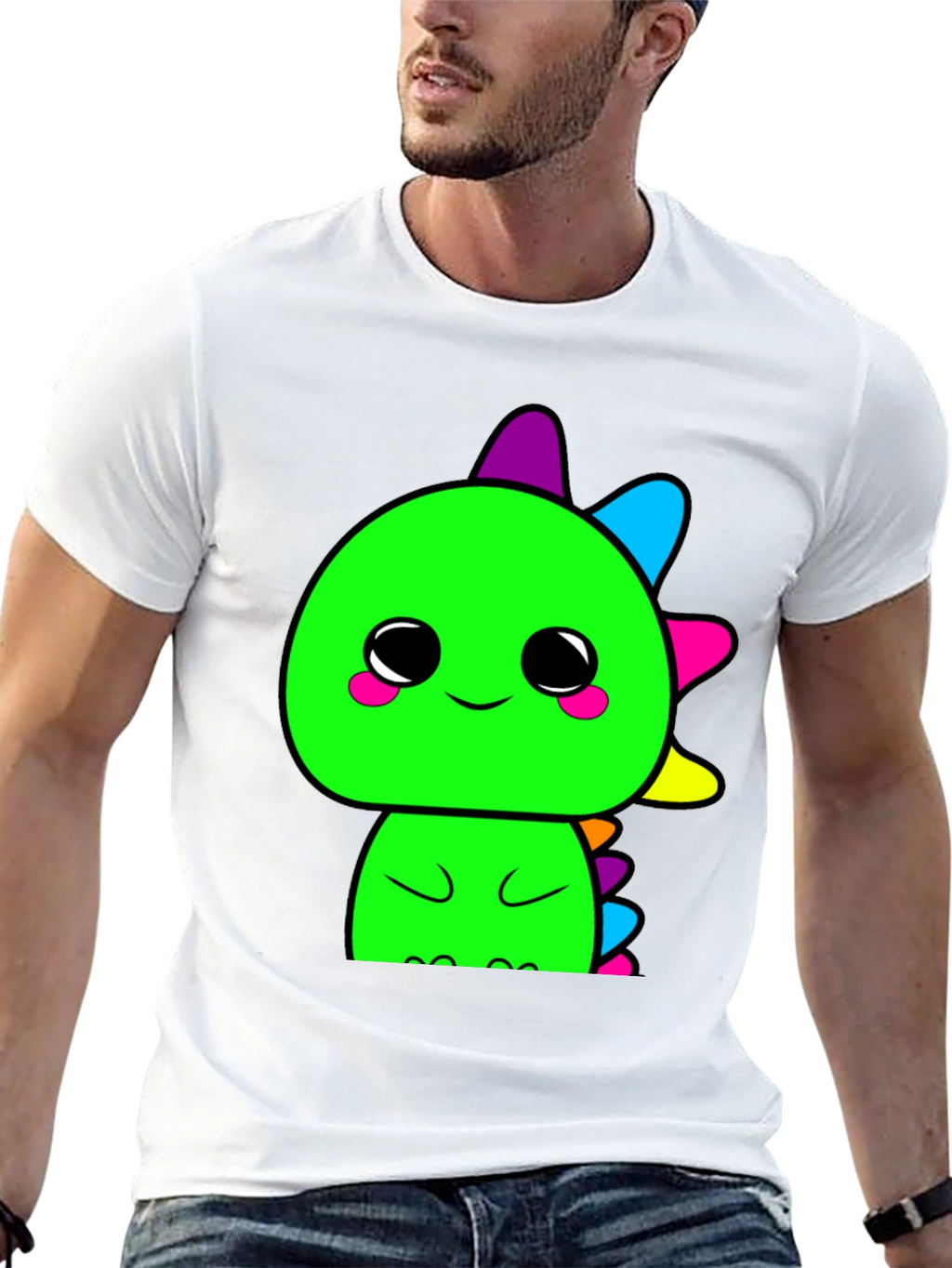Cute Kawaii Dinosaur Graphic T-Shirt
