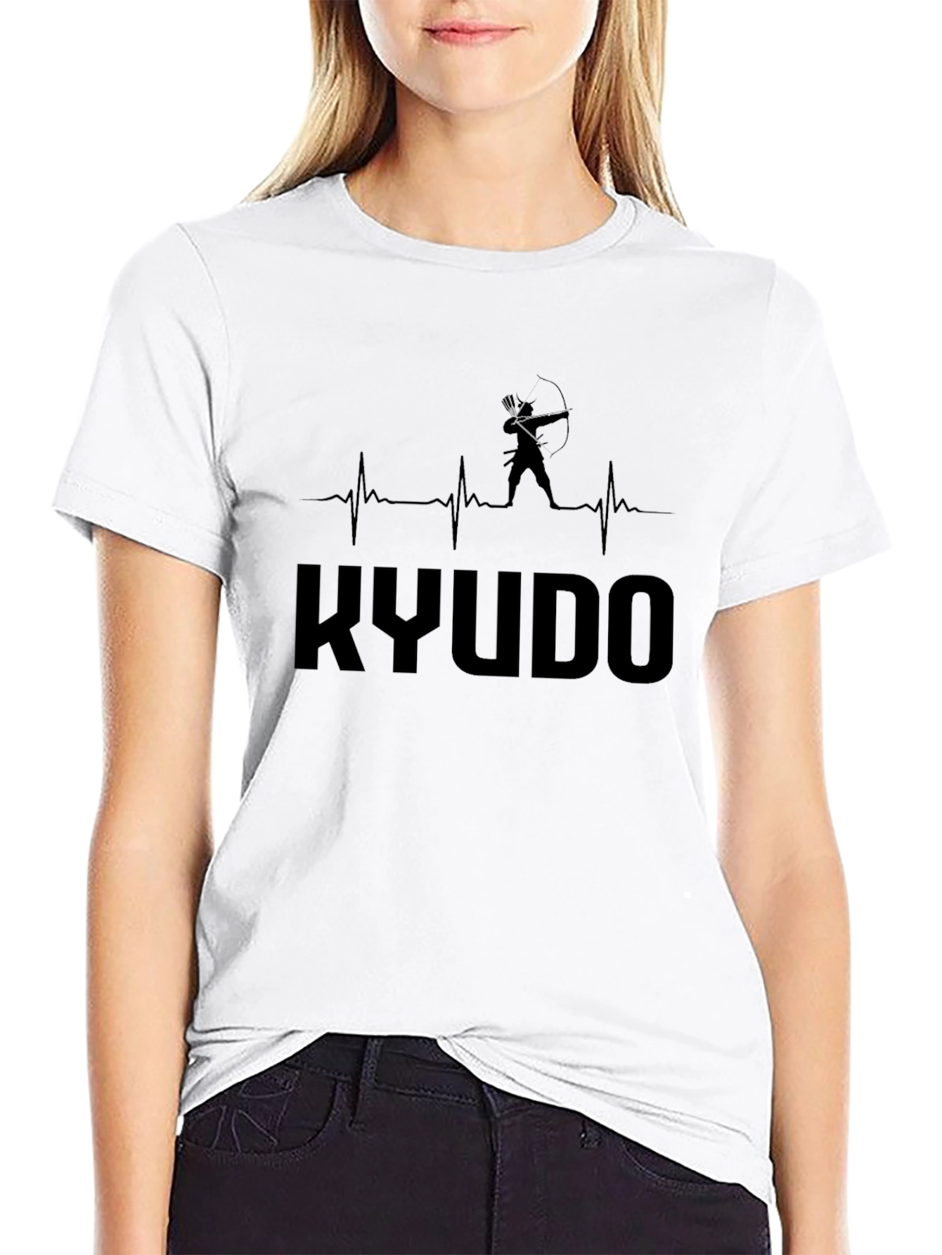 Kyudo Archery T-Shirt - Heartbeat Design