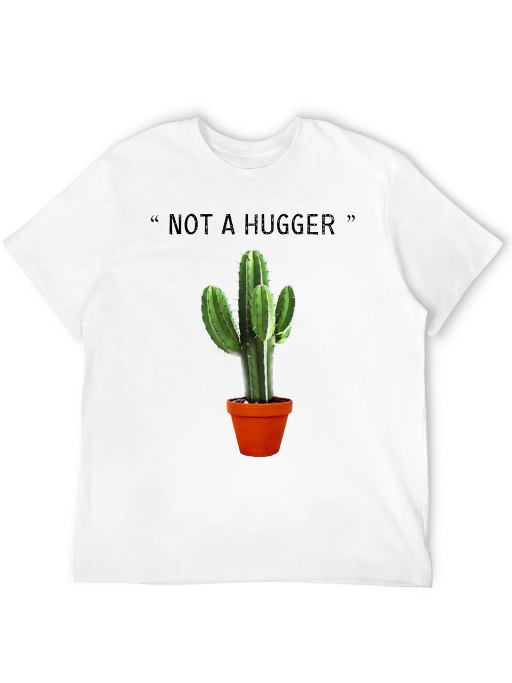 Not a Hugger Cactus Graphic Tee - Black
