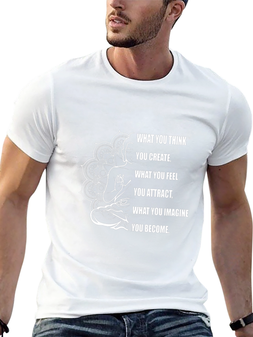 Buddha Mandala Inspirational Quote T-Shirt