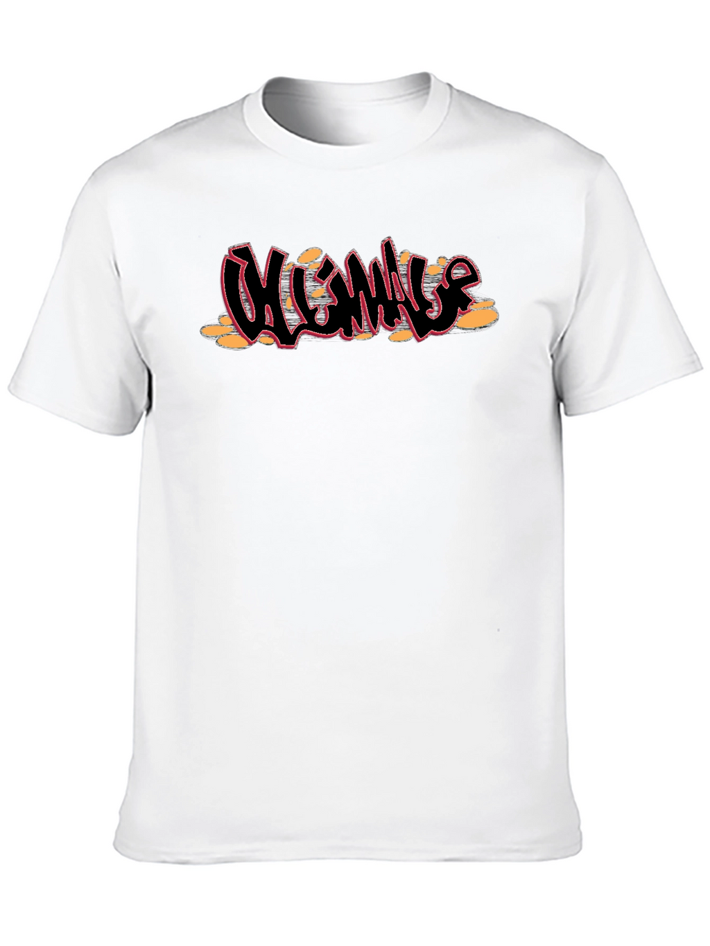 Black T-Shirt with Graffiti Style Design