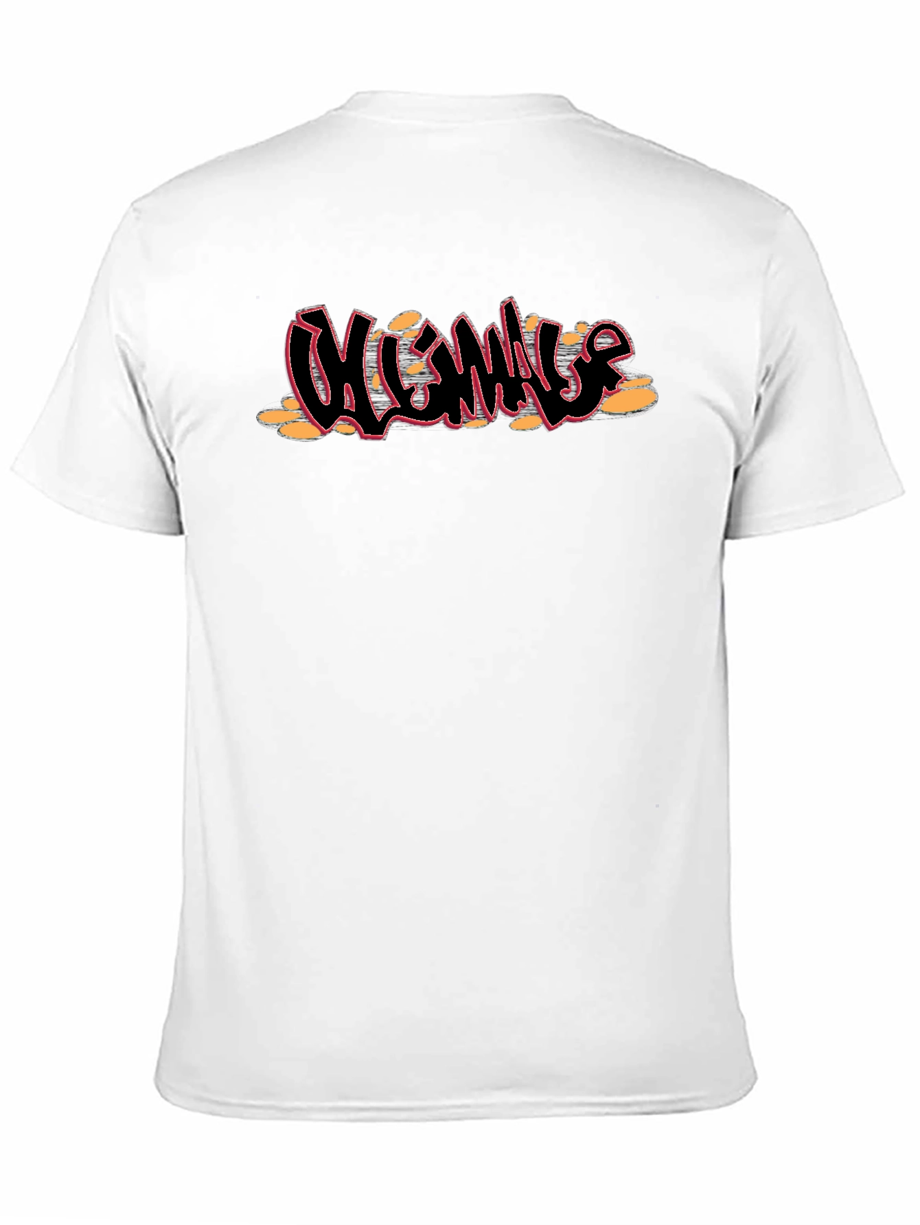 Black T-Shirt with Graffiti Style Design