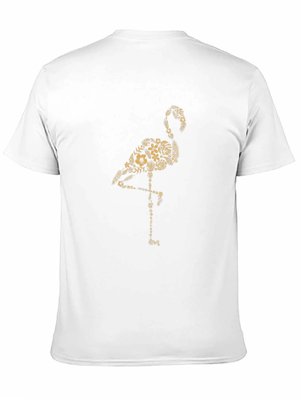 Floral Flamingo Graphic Black T-Shirt