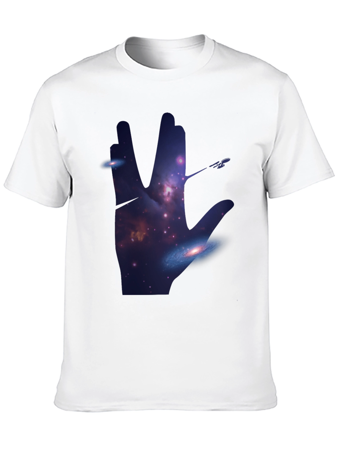 Star Trek Vulcan Salute Galaxy T-Shirt