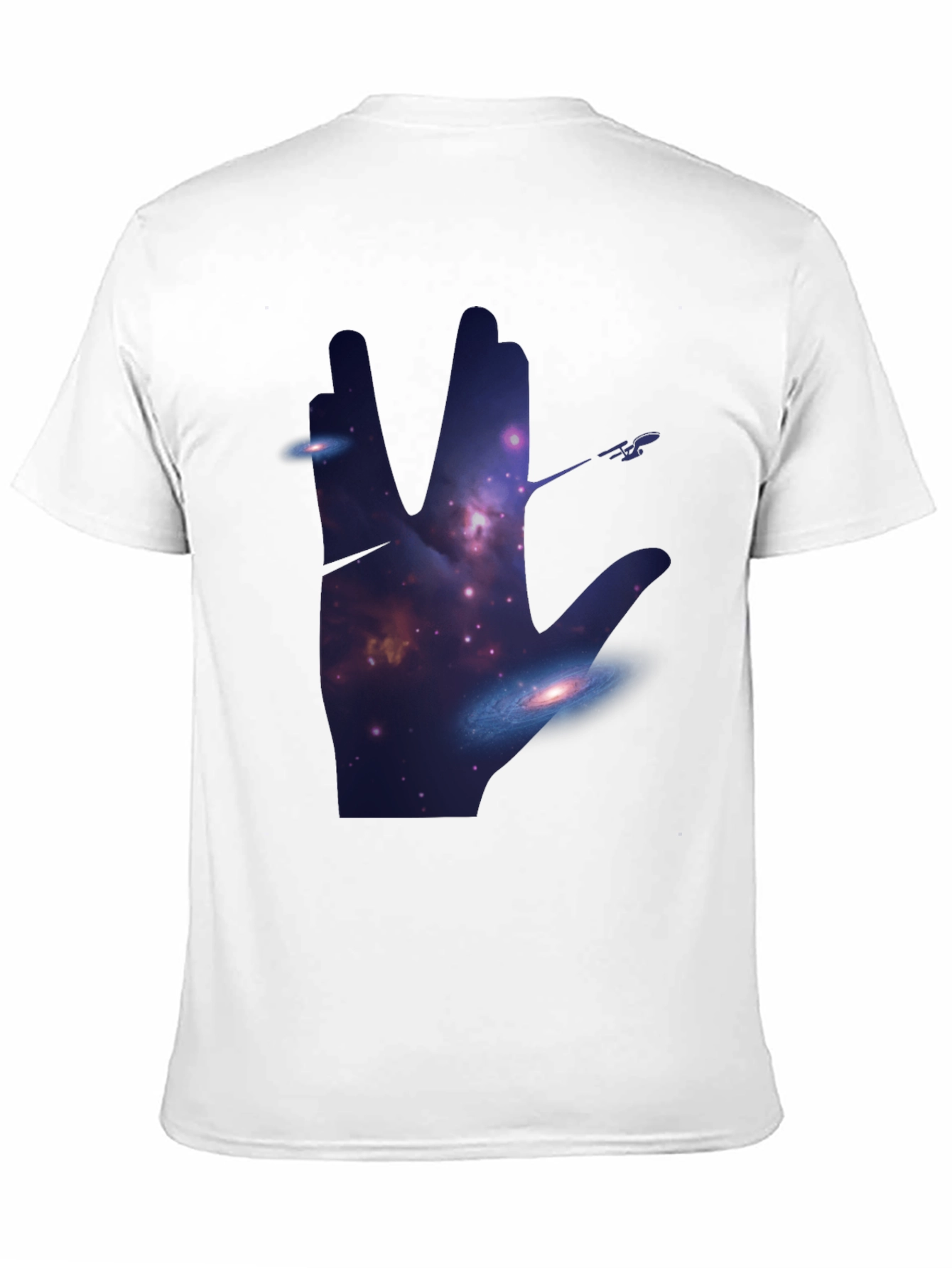 Star Trek Vulcan Salute Galaxy T-Shirt