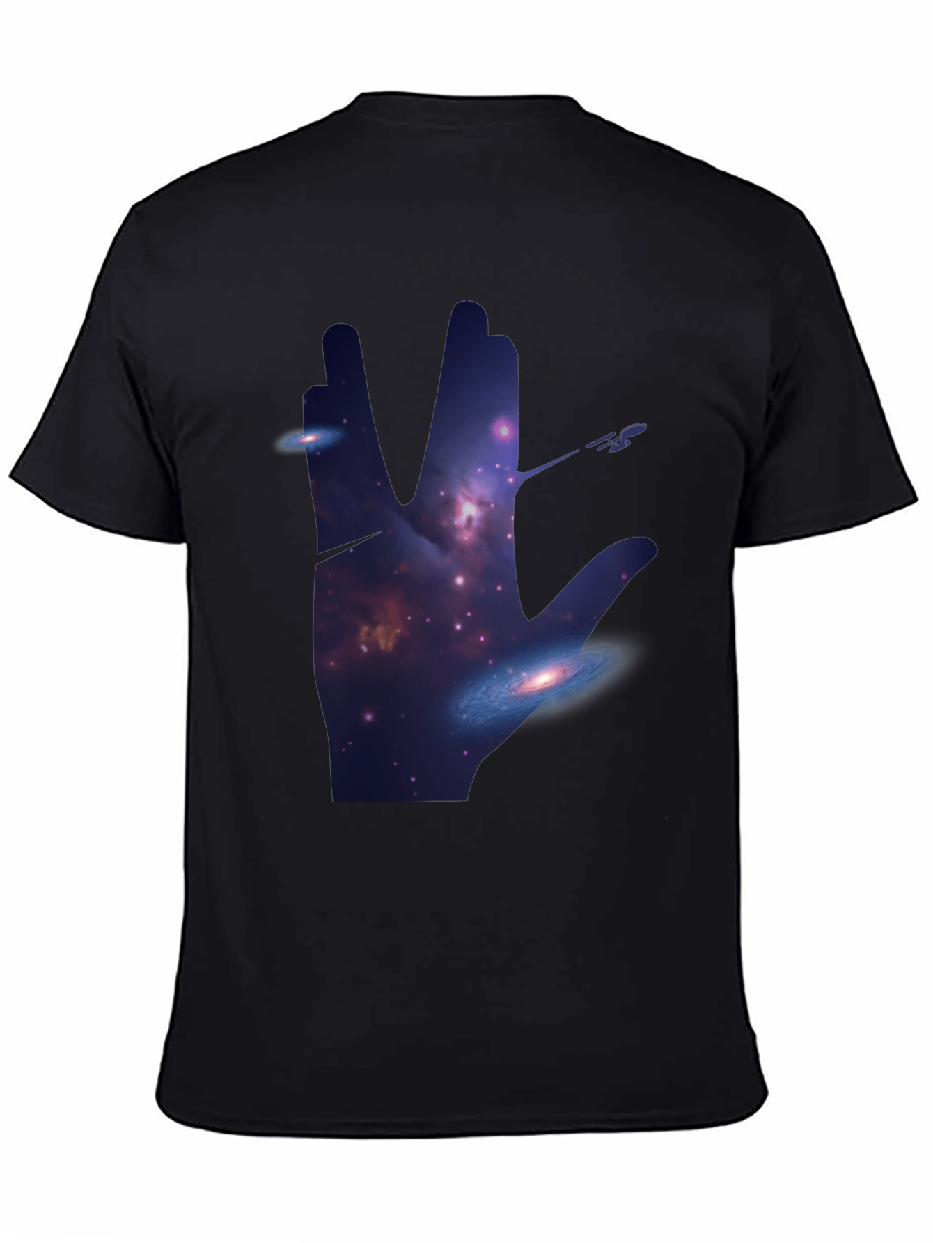 Star Trek Vulcan Salute Galaxy T-Shirt