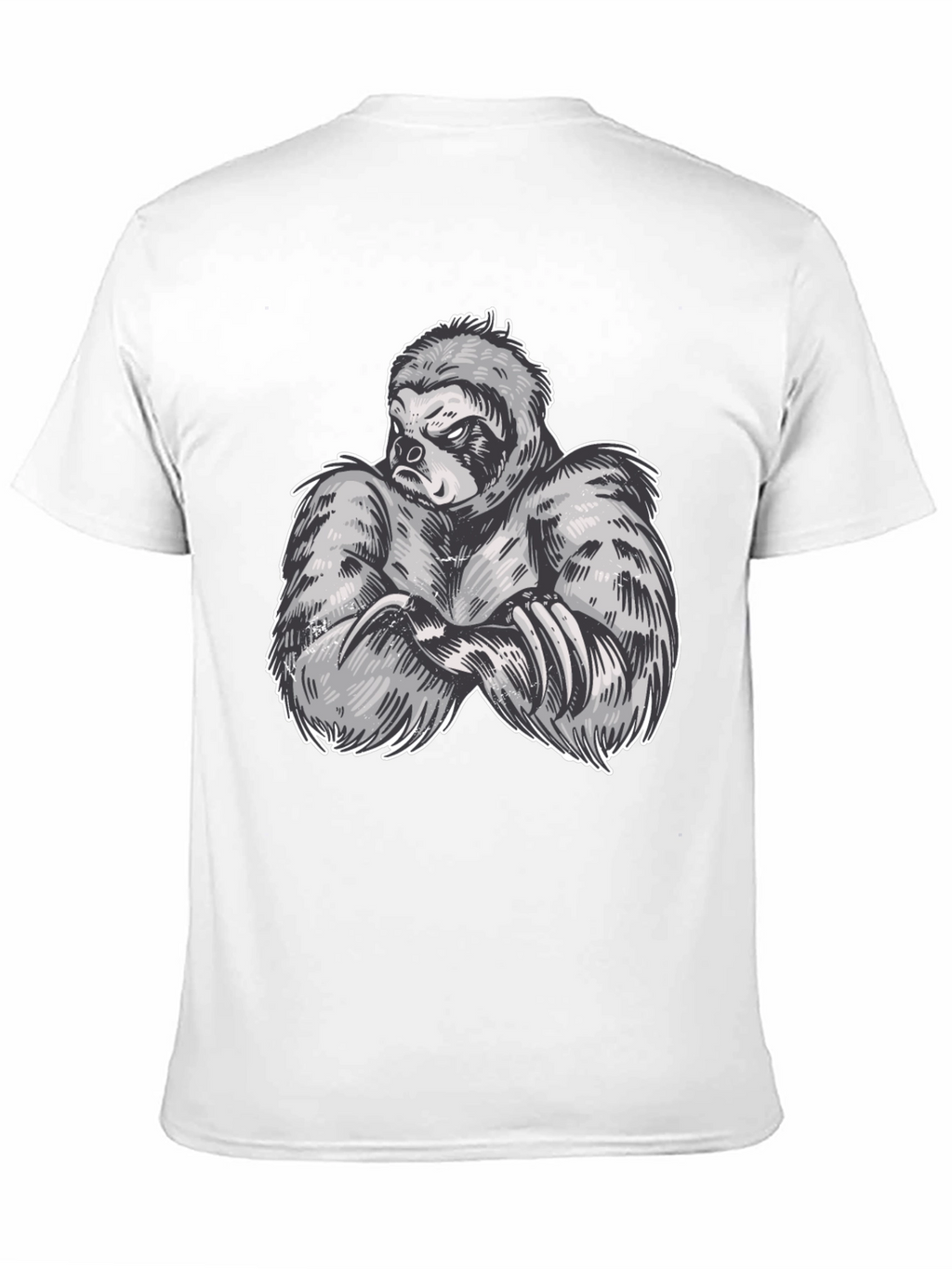 Sloth Muscle Graphic Black T-Shirt
