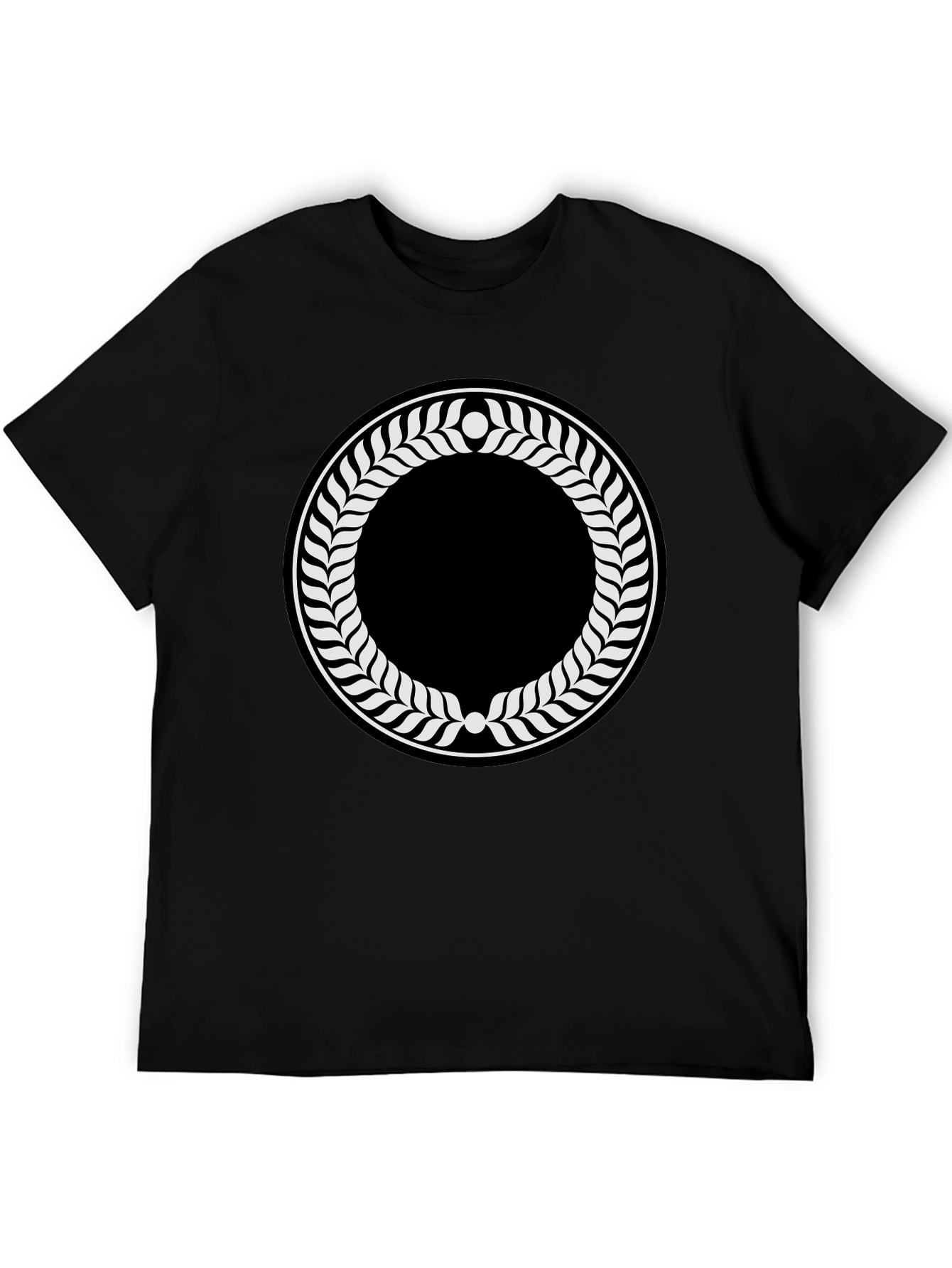Laurel Wreath Graphic Black T-Shirt