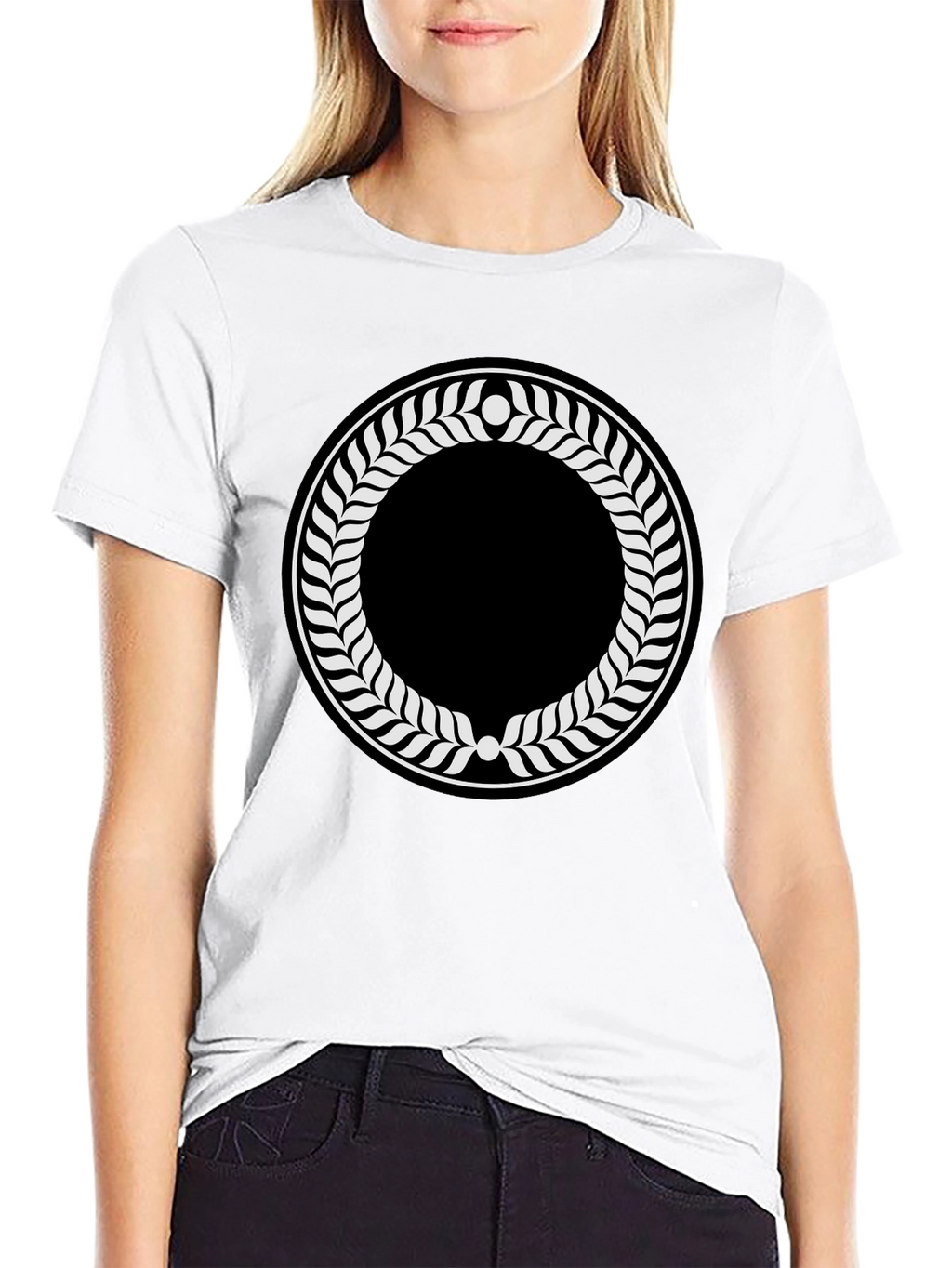 Laurel Wreath Graphic Black T-Shirt
