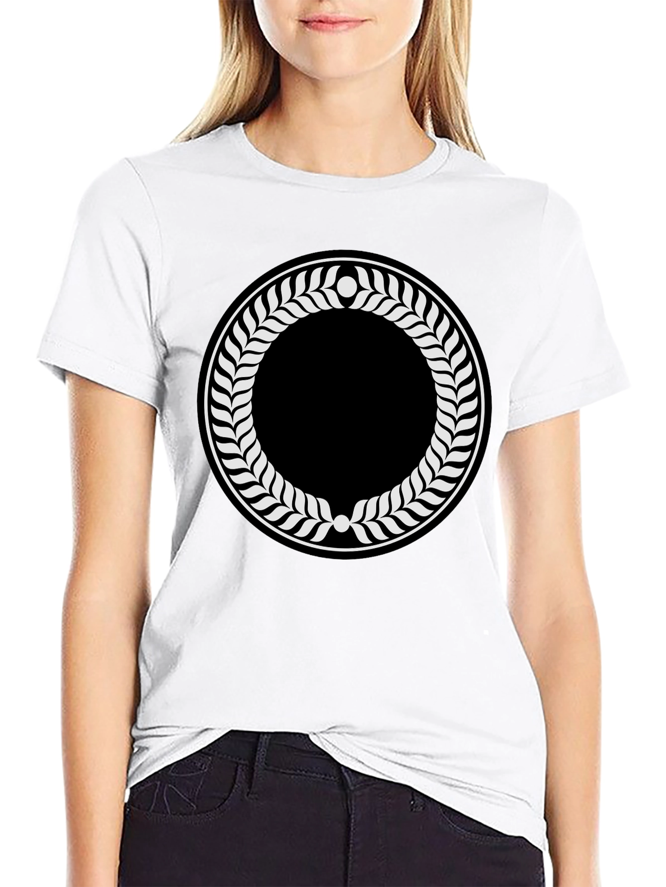 Laurel Wreath Graphic Black T-Shirt