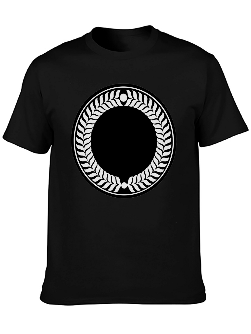 Laurel Wreath Graphic Black T-Shirt