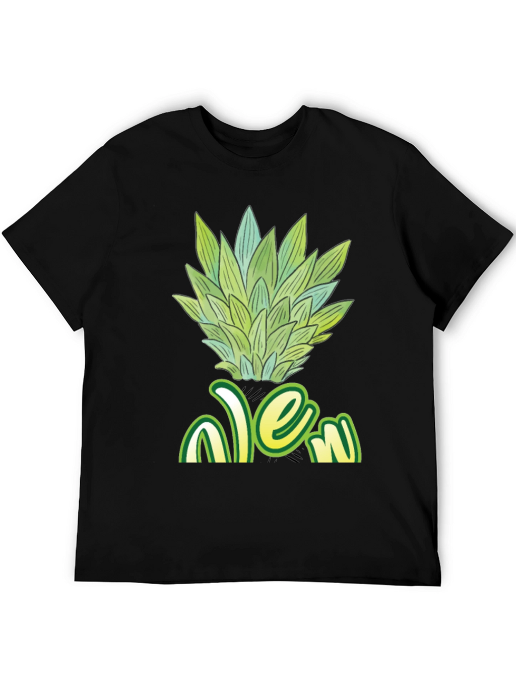 Pineapple Head Black T-Shirt
