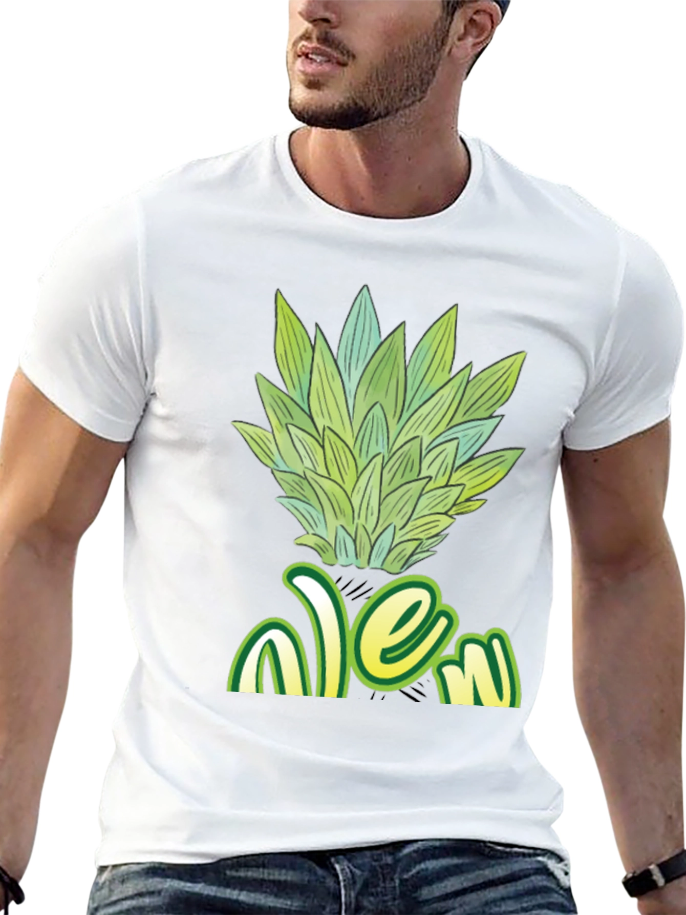Pineapple Head Black T-Shirt