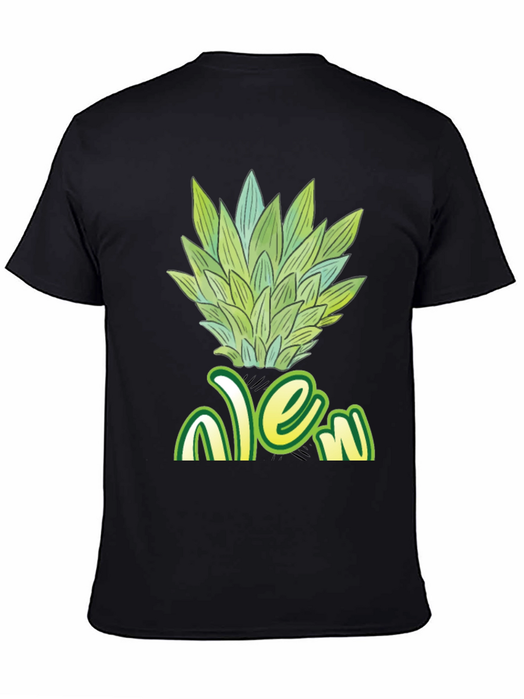 Pineapple Head Black T-Shirt